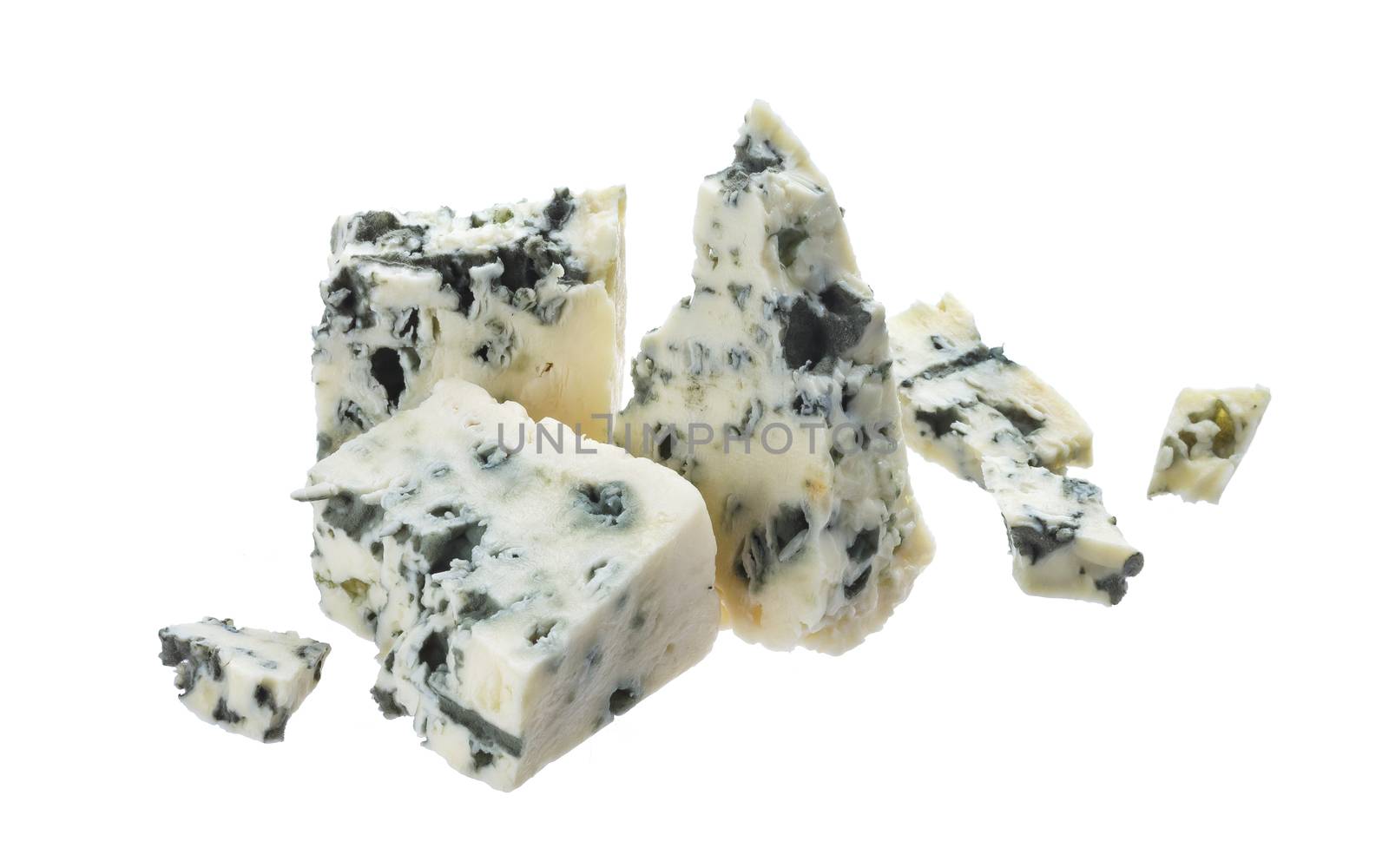 Blue cheese isolated on white background with clipping path by xamtiw