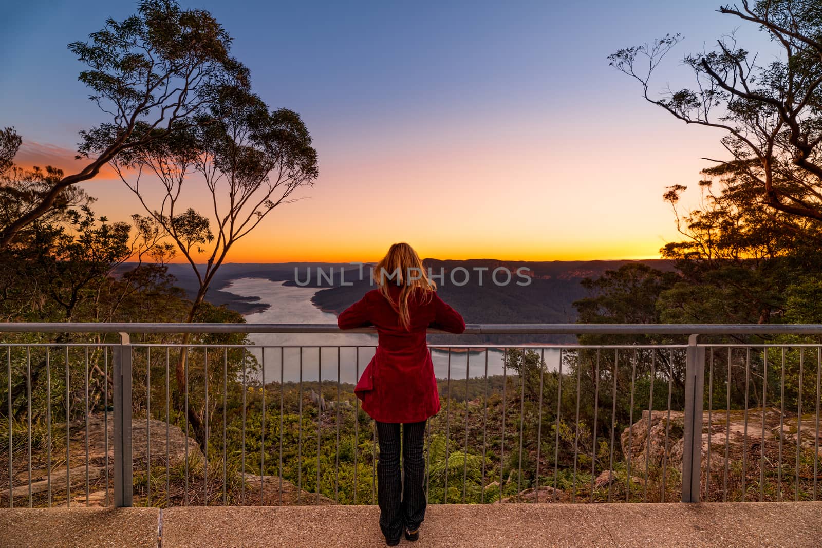 Watching the sunset at Burragorang lookout, Nattai Australia