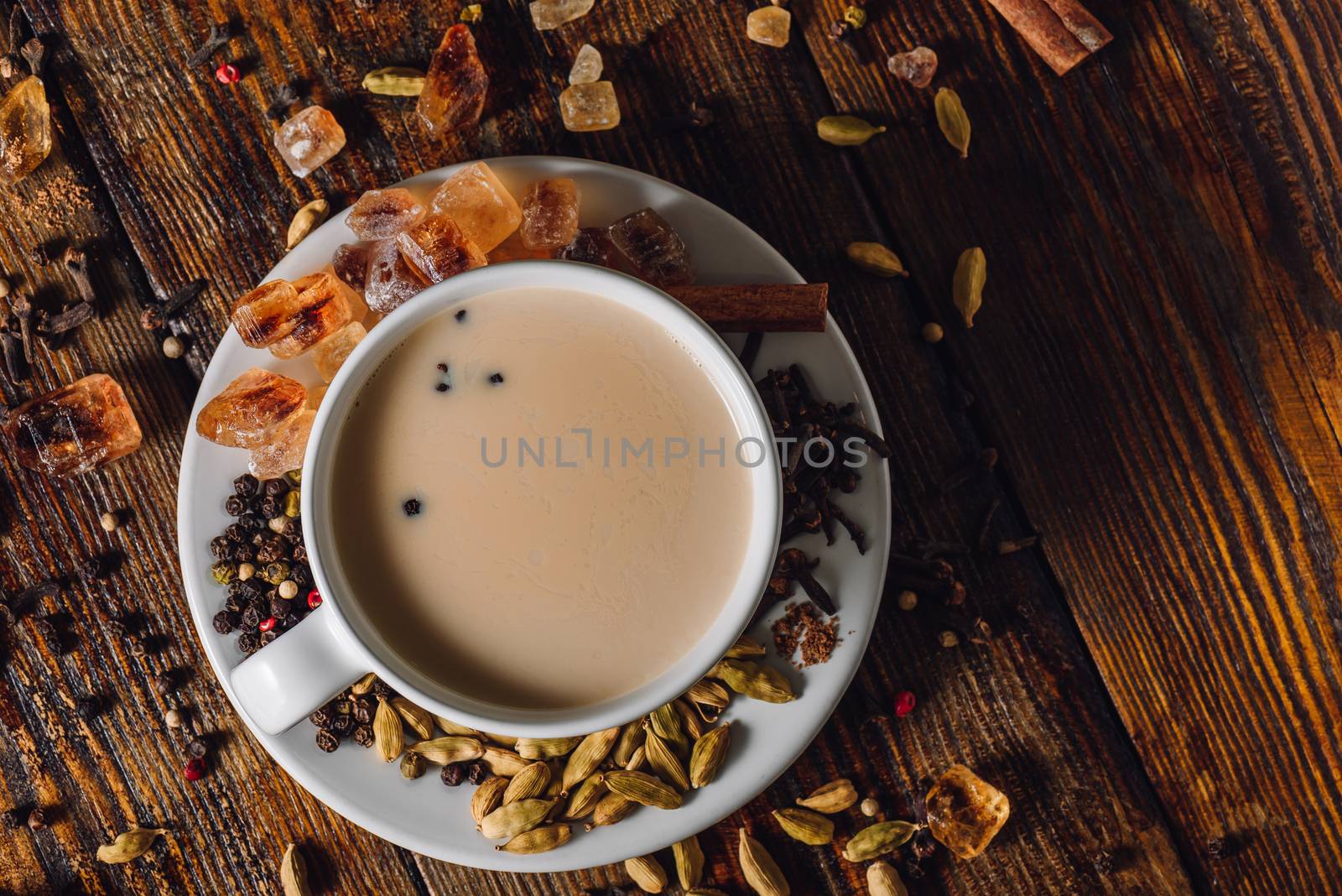 Cup of Spiced Infusion with Milk by Seva_blsv