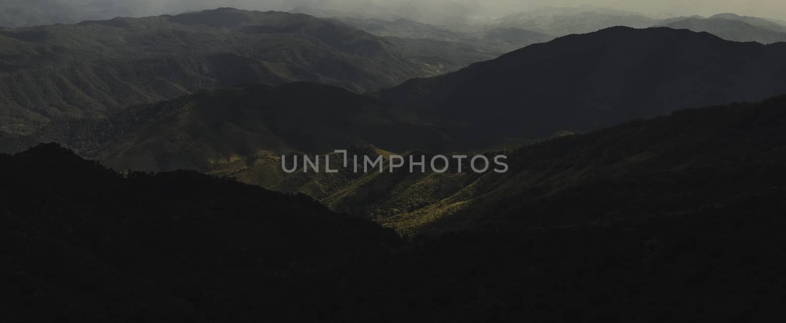 Mountain Panorama Landscape at Nan,Thailand by draftseptember