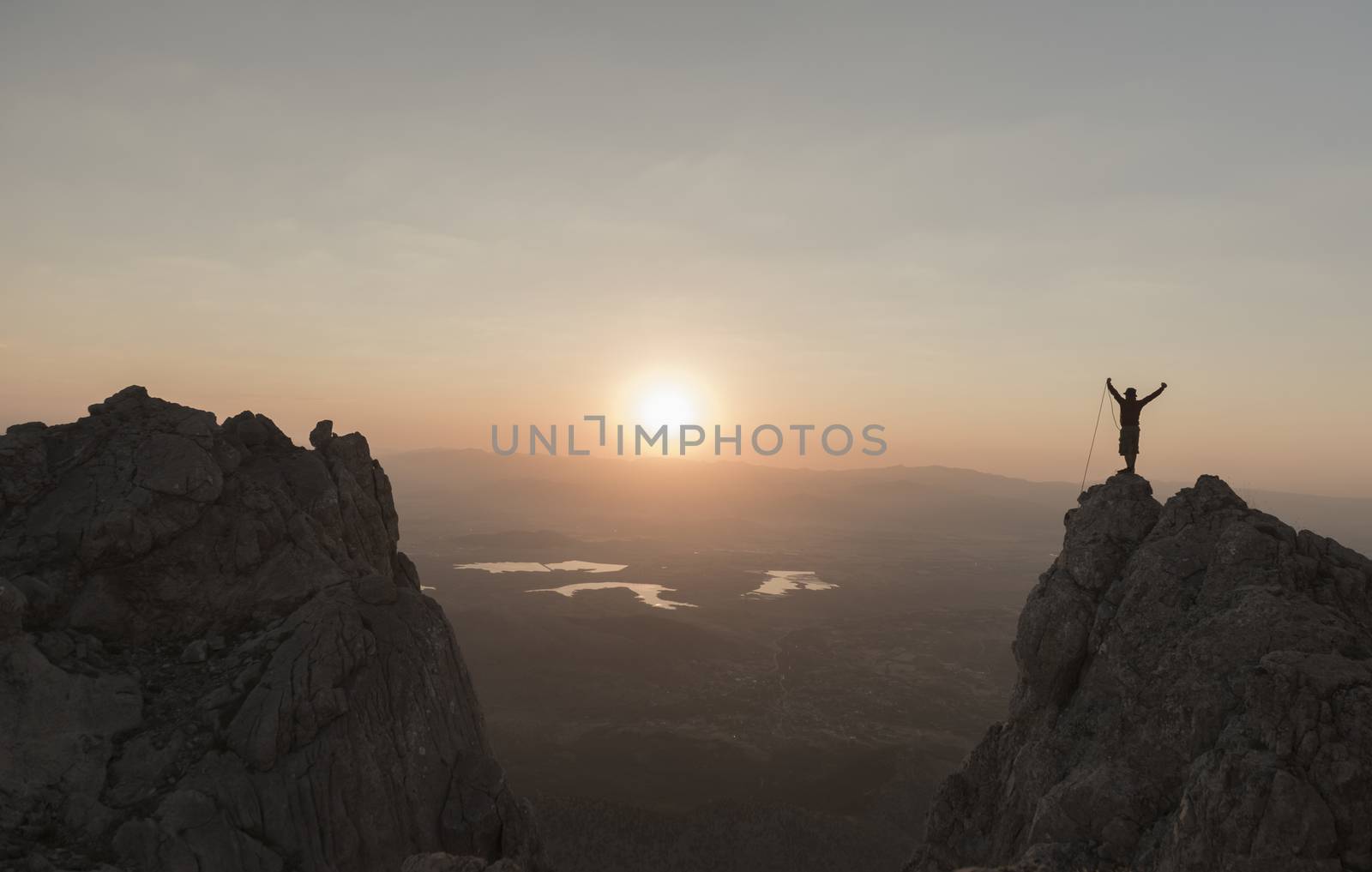 success of the climb at sunrise by crazymedia007
