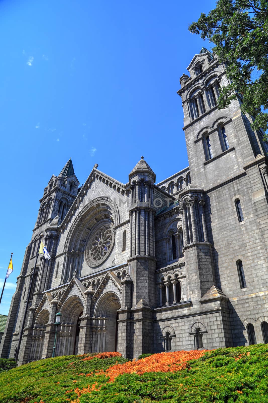 St. Louis, Missouri, USA - August 18, 2017: The Cathedral Basilica of Saint Louis on Lindell Boulevard in St. Louis, Missouri.