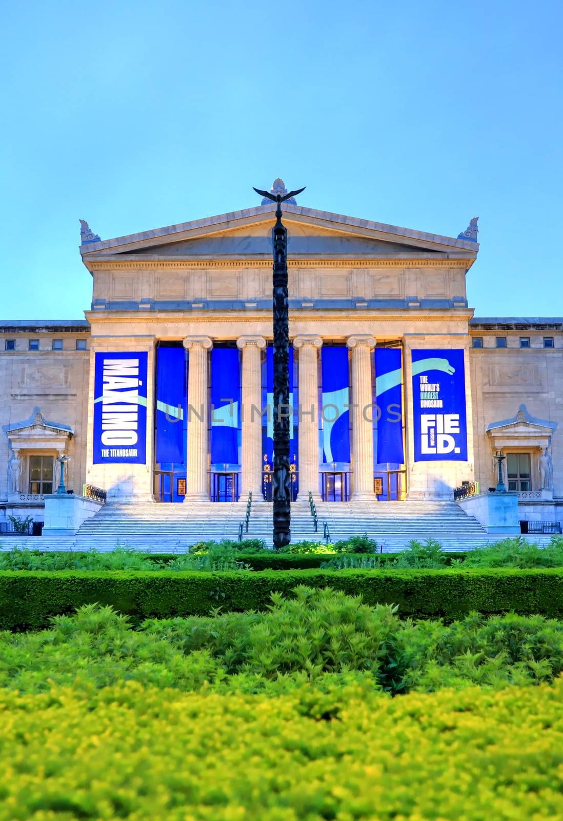 Chicago, Illinois, USA - June 22, 2018: The Field Museum. The natural history museum in Chicago, is one of the largest such museums in the world.