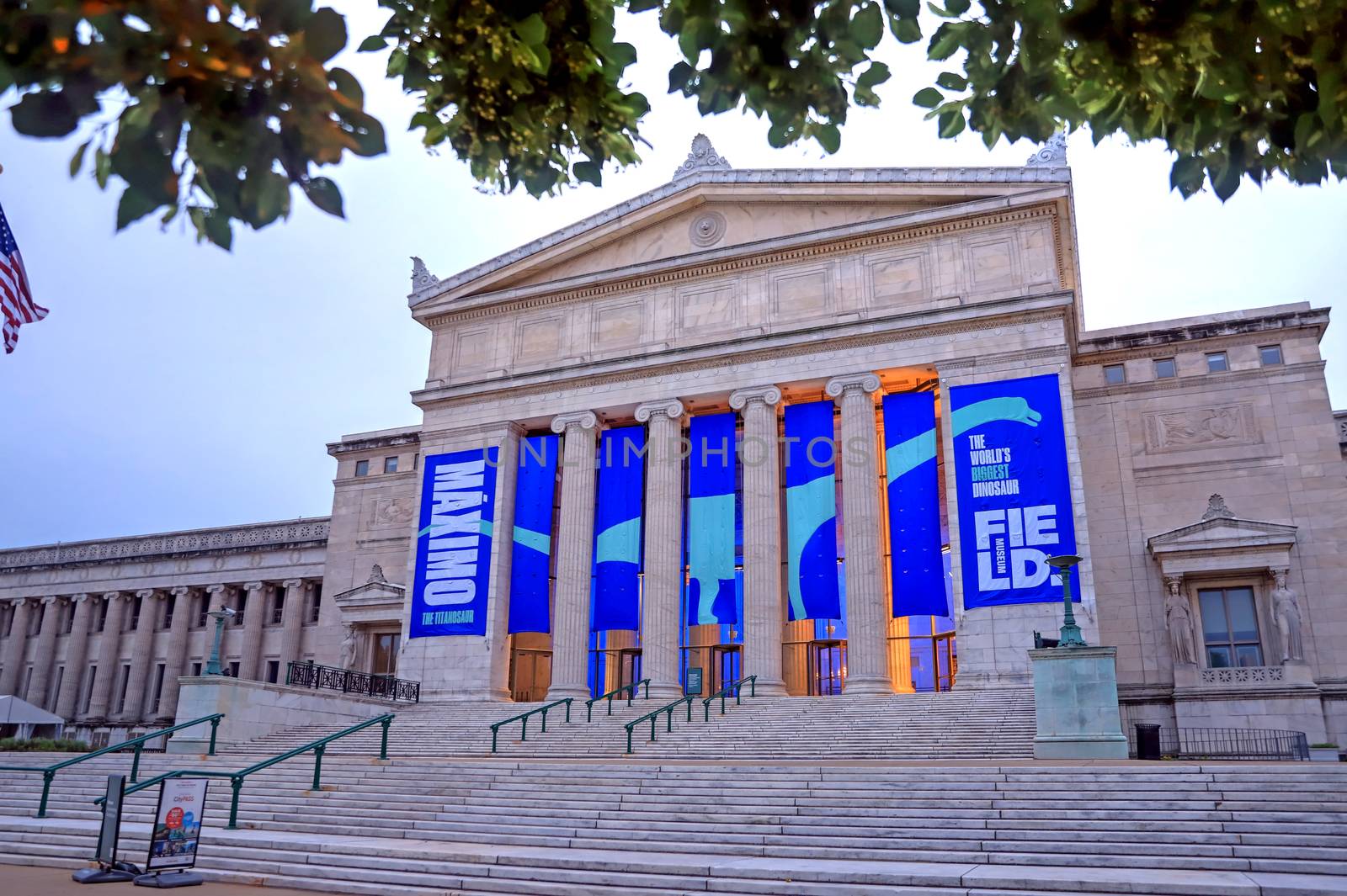 Chicago, Illinois, USA - June 22, 2018: The Field Museum. The natural history museum in Chicago, is one of the largest such museums in the world.