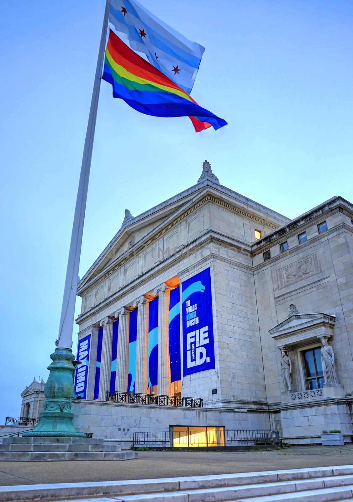 Chicago, Illinois, USA - June 22, 2018: The Field Museum. The natural history museum in Chicago, is one of the largest such museums in the world.