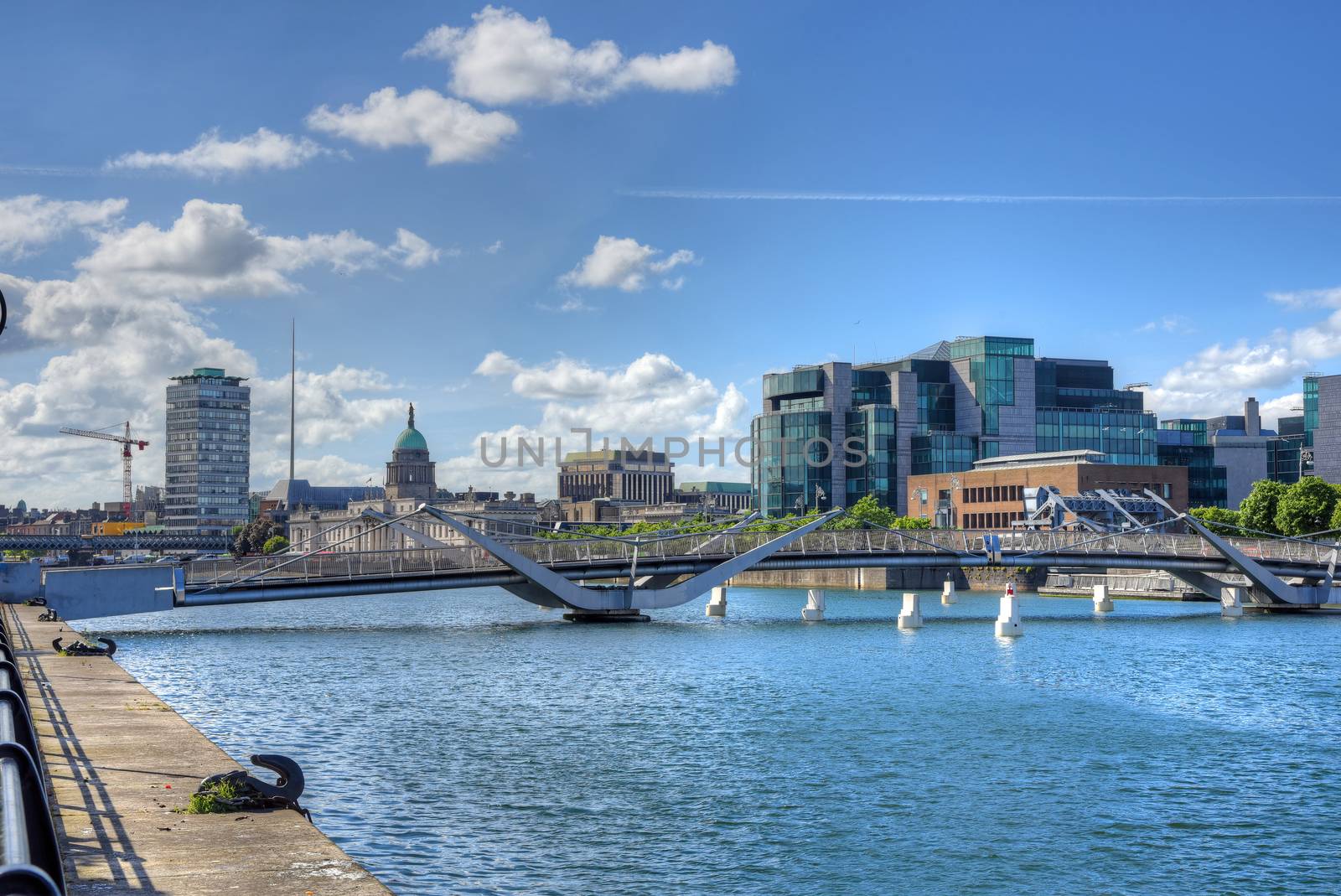 The Custom House across the River Liffey in Dublin, Ireland.