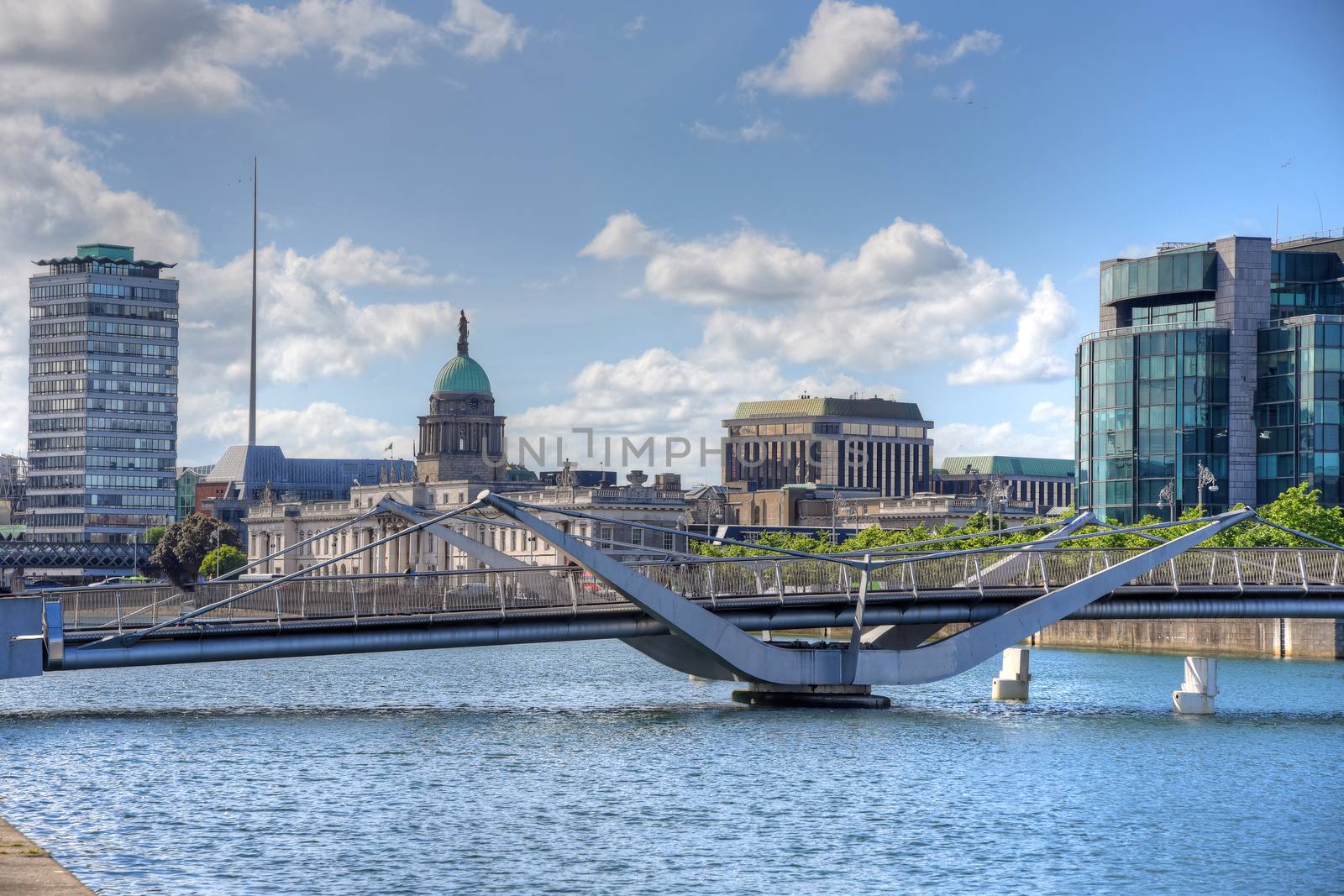 The Custom House across the River Liffey in Dublin, Ireland.