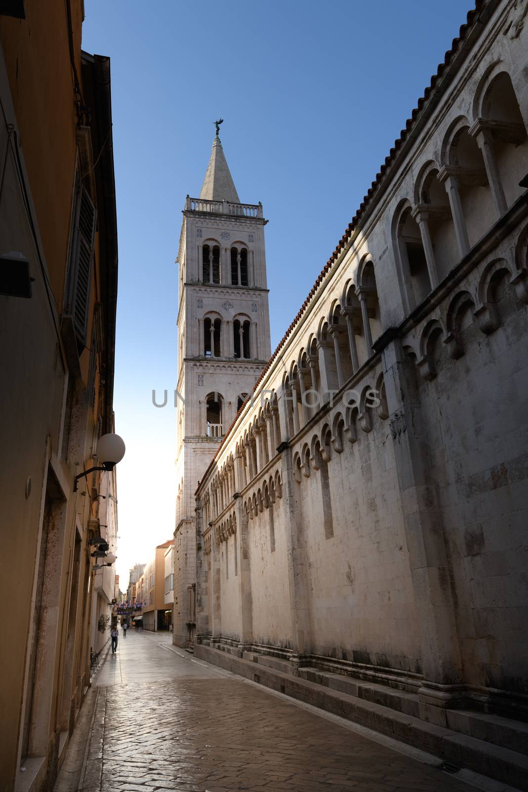 Zadar, Croatia with empty streets early in the morning by asafaric