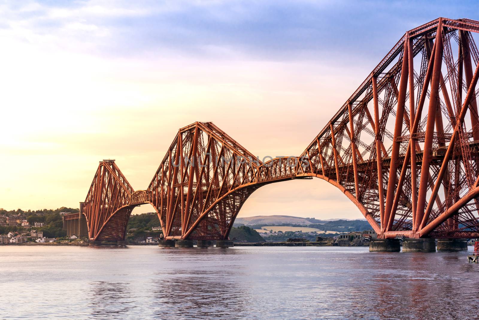 The Forth bridge, UNESCO world heritage site railway bridge in Edinburgh Scotland UK.