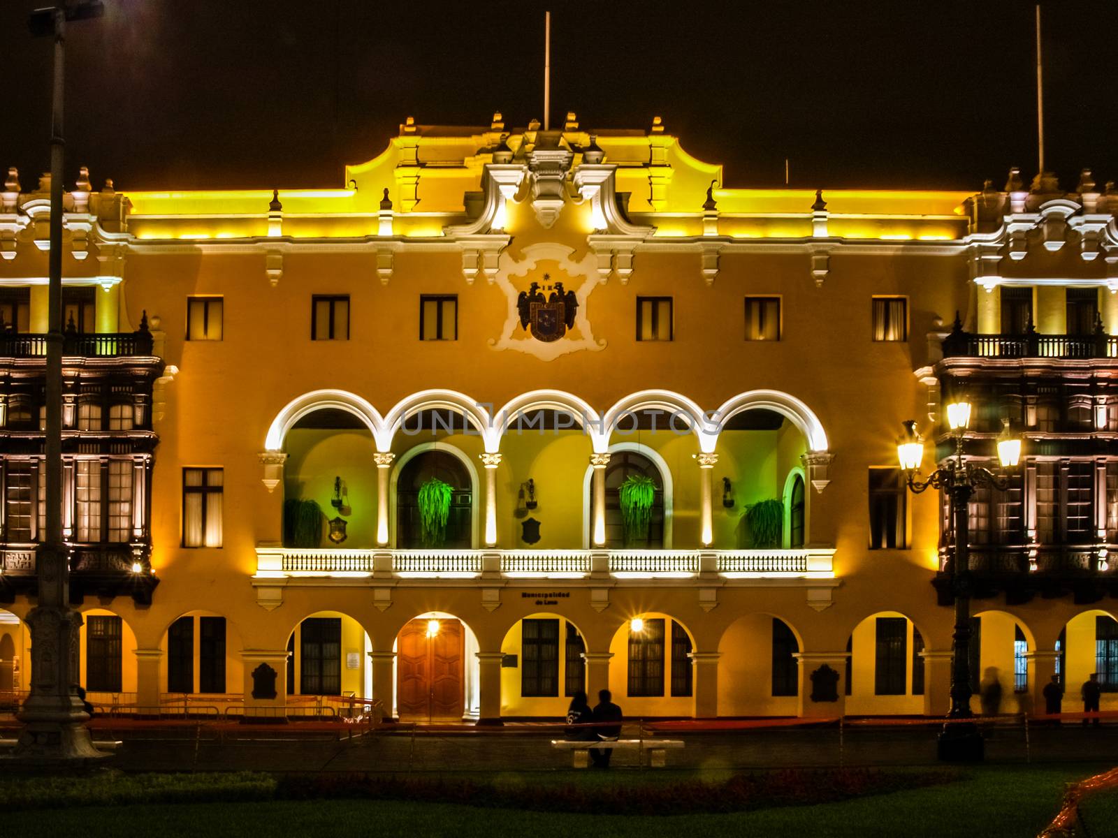 Town hall, aka Palacio Municipal, at Plaza Mayor in Lima, Peru by pyty