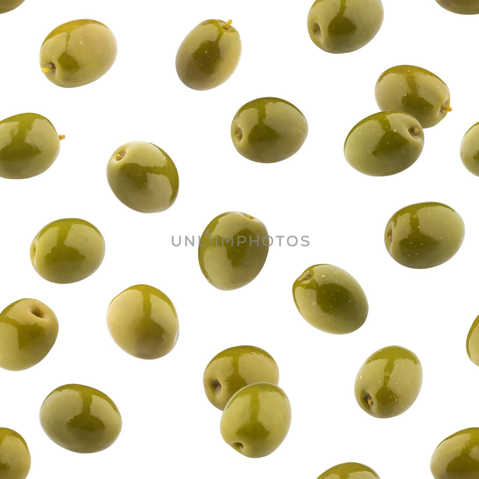 Seamless pattern of green olives by xamtiw