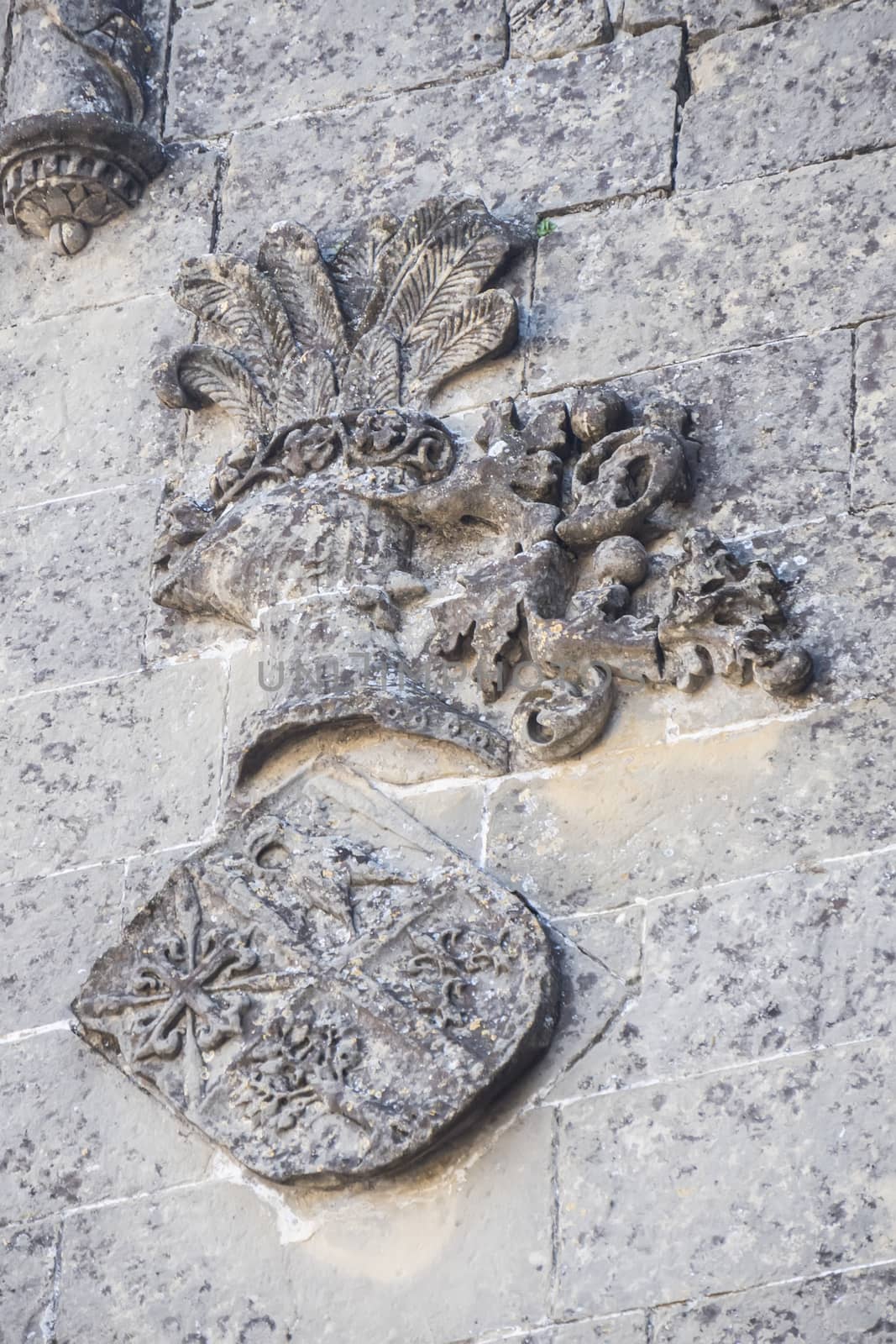 Baeza Cathedral facade detail, Jaen, Spain