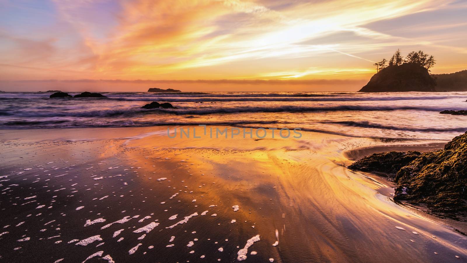 Sunset at a Rocky Beach, Northern California Coast by backyard_photography