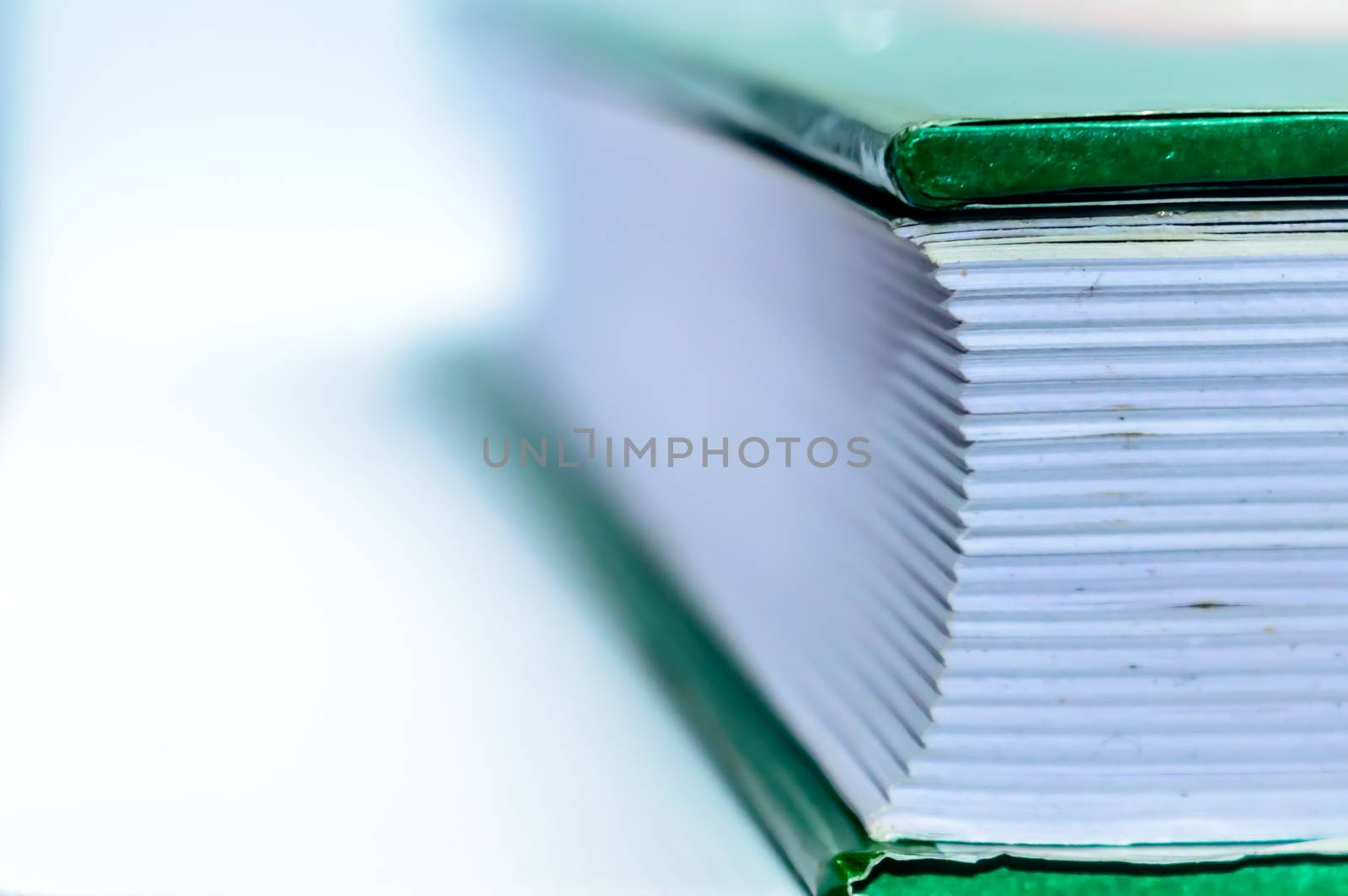 Side view of old book. Old book texture isolated on white background. Side view. Open book isolated soft background.