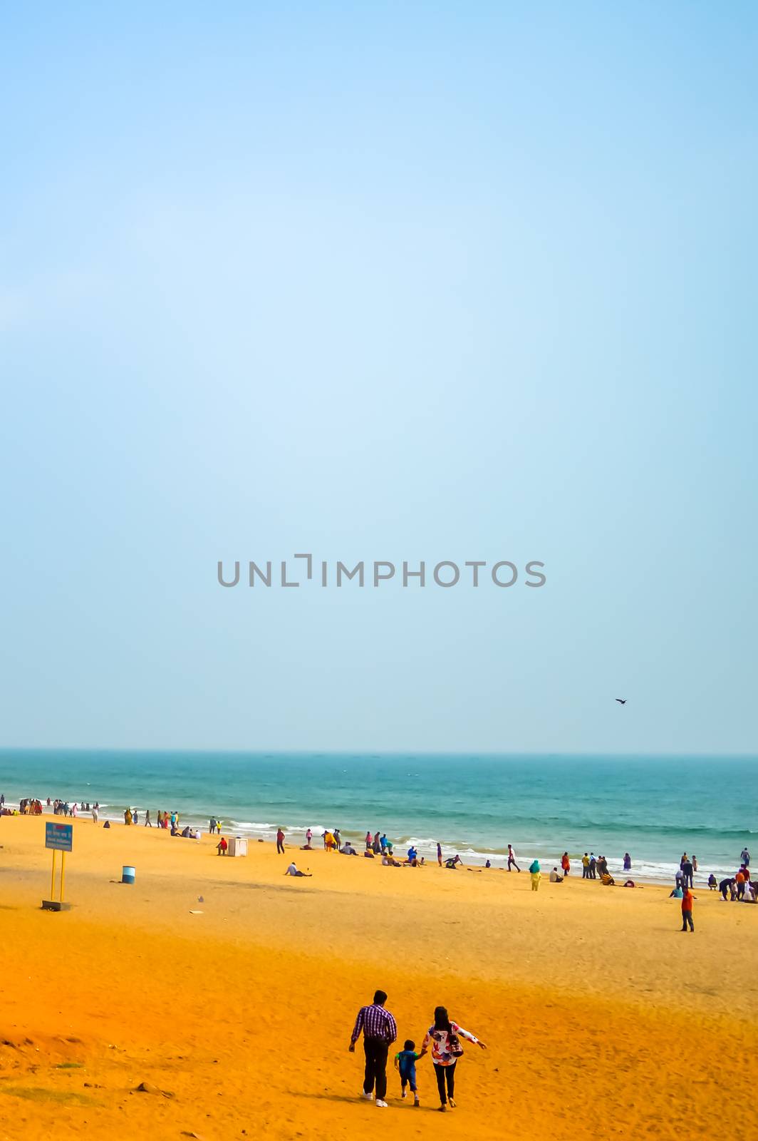 Photograph sea beach Goa India during Christmas Holiday snap in vertical style. Subject is hopeful bright exciting calm beautiful . Useful for background e-cards in website. Travel Vacation Holiday Concept.