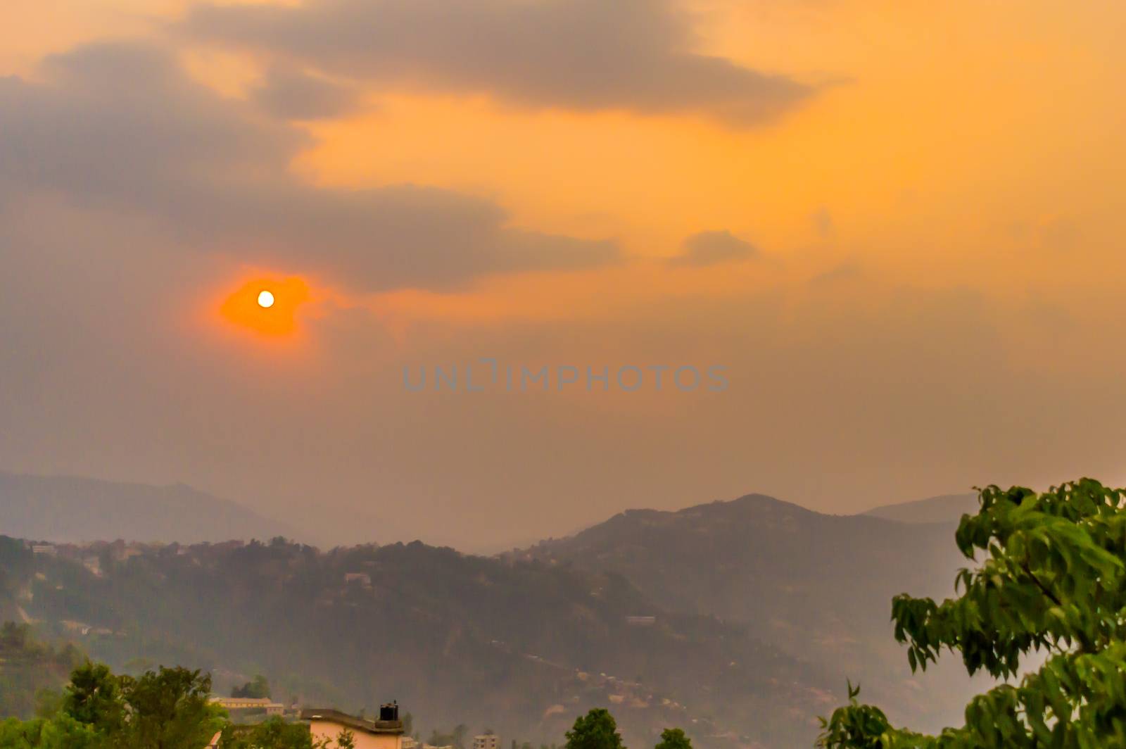 Photograph of vibrant cloudy sky at dusk dawn daytime snap in landscape style. Useful for background wallpaper screen saver e-cards website to decorate interior. Travel, Vacation, freedom, simplicity Holiday Concept. Subject is inspiration hopeful bright exciting calm gentle stormy and beautiful.