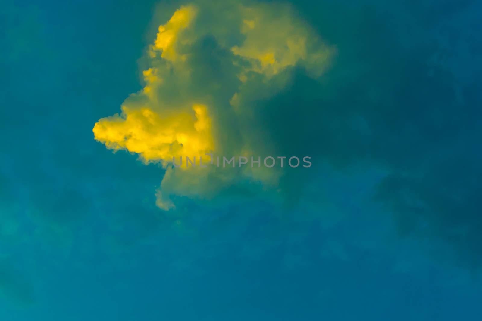 This is a photograph of vibrant color cloudy sky near Goa Sea Beach India. by sudiptabhowmick