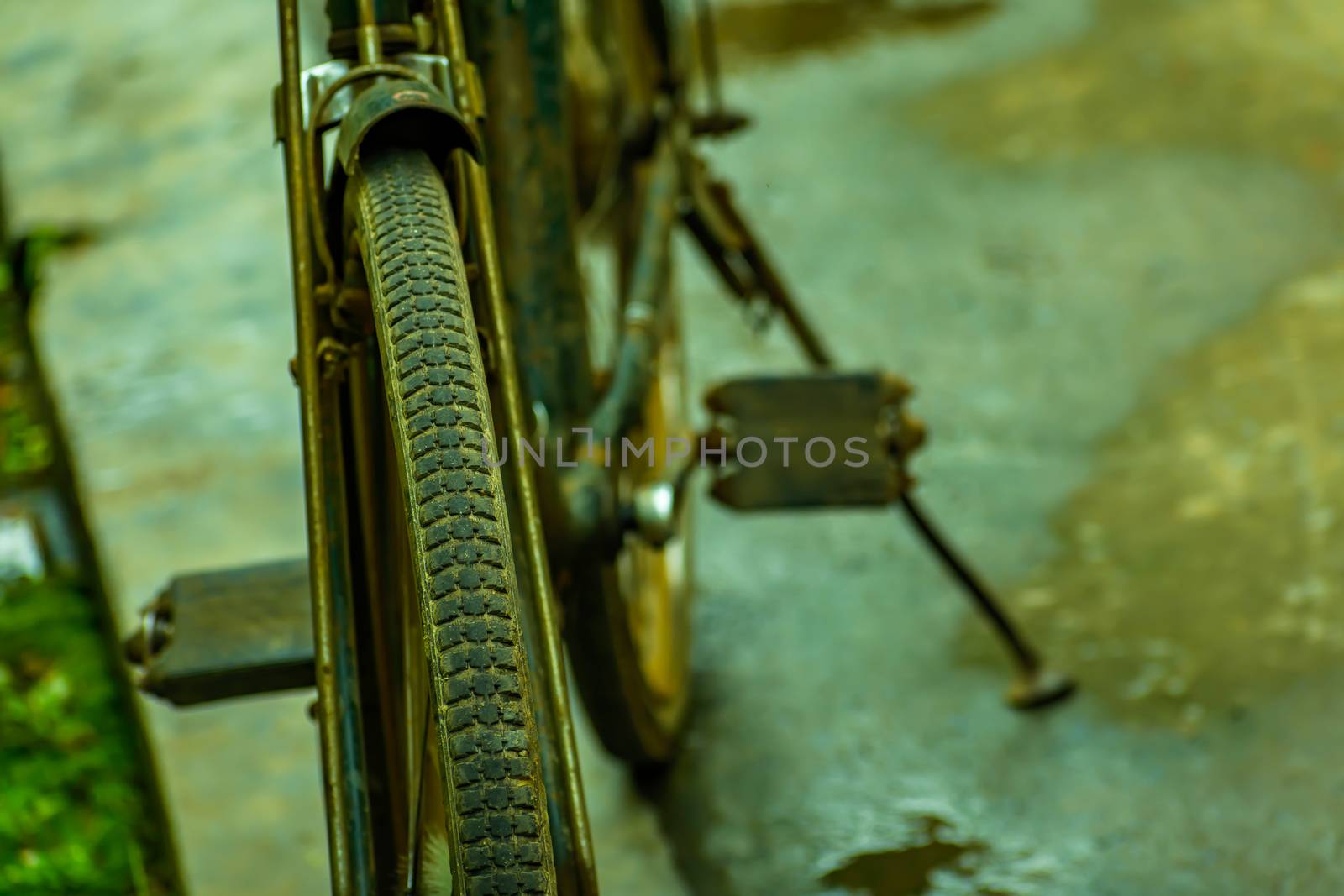 bicycle on a rural nature close up. by sudiptabhowmick