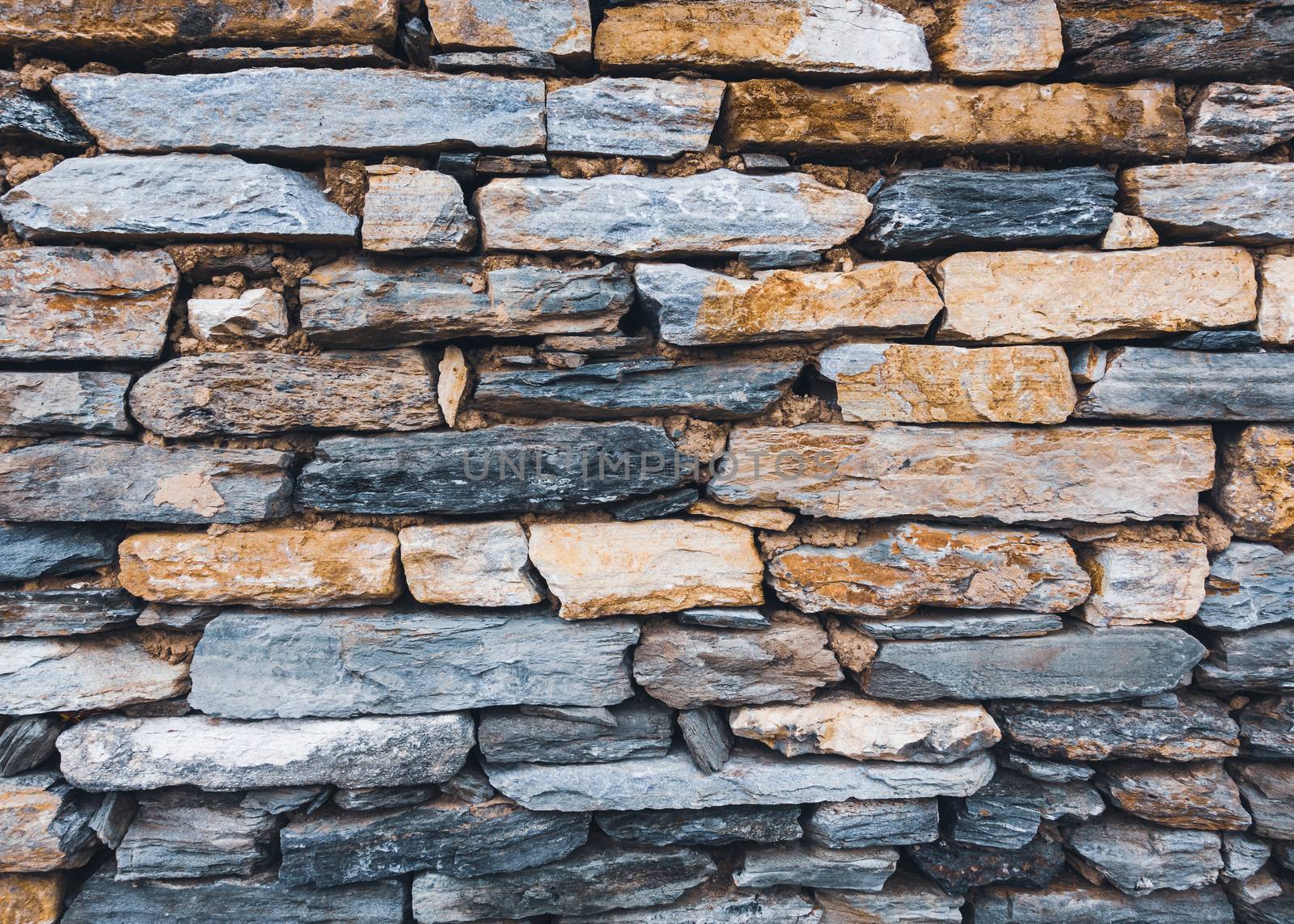 Stone wall texture, mud joints