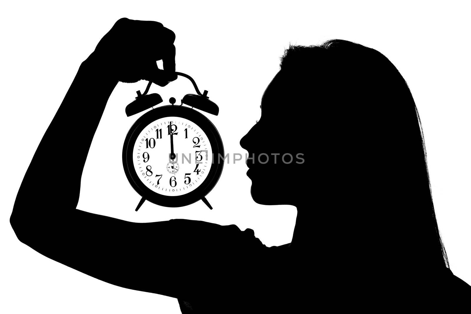 Woman Holding An Alarm Clock by MilanMarkovic78