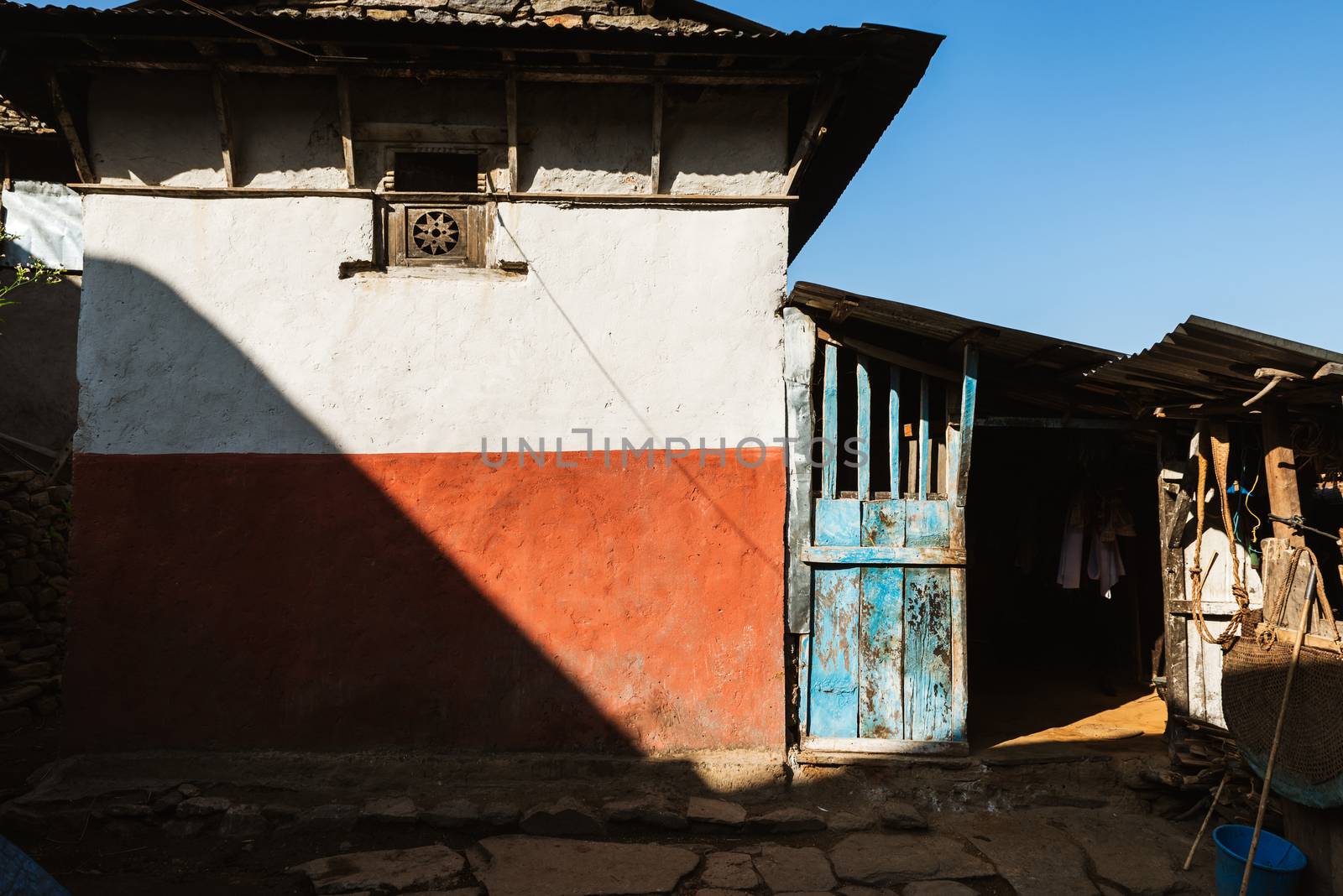 House in a small village in Lamjung district, Nepal