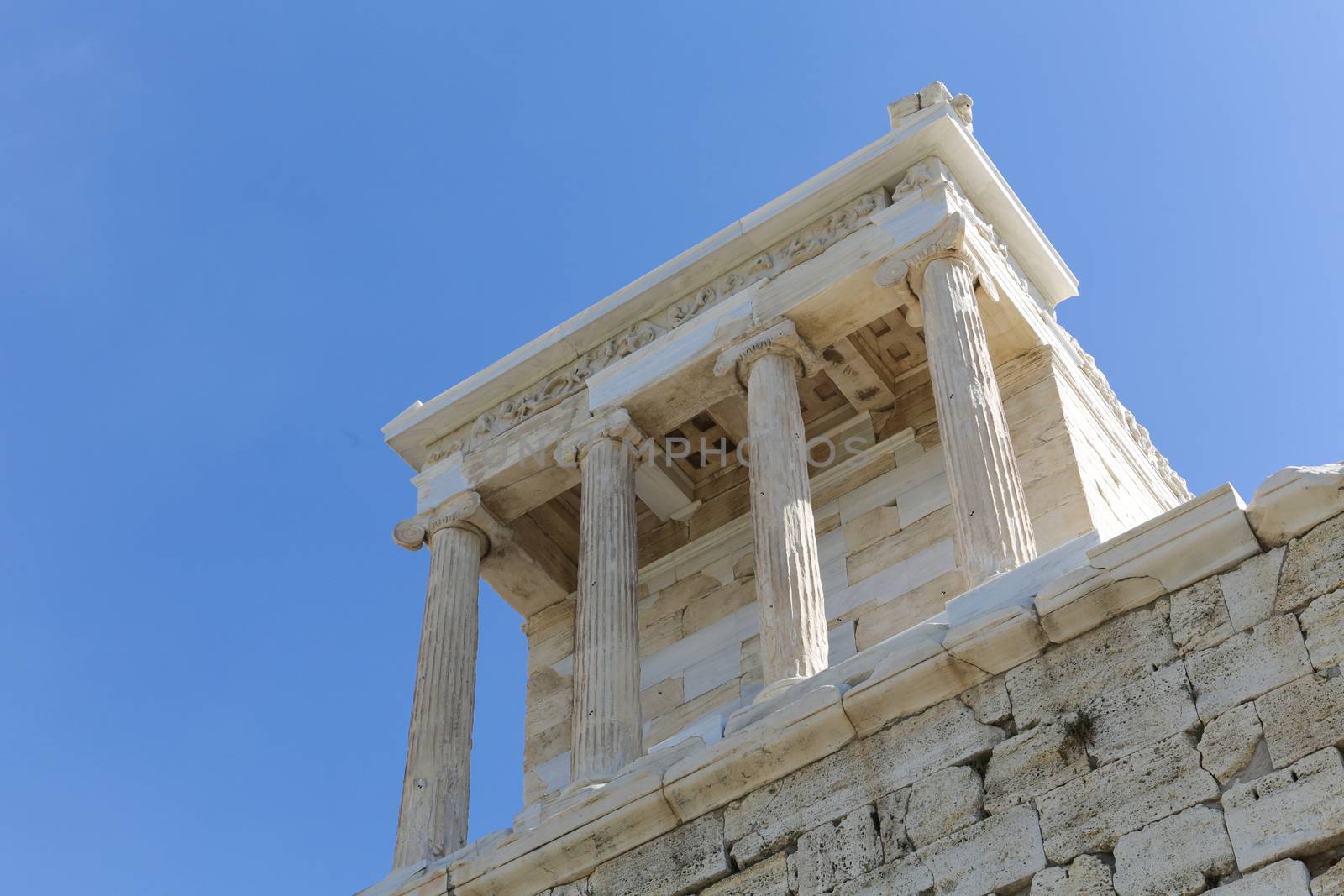The Temple of Athena Nike at the Acropolis in Athens, Greece
