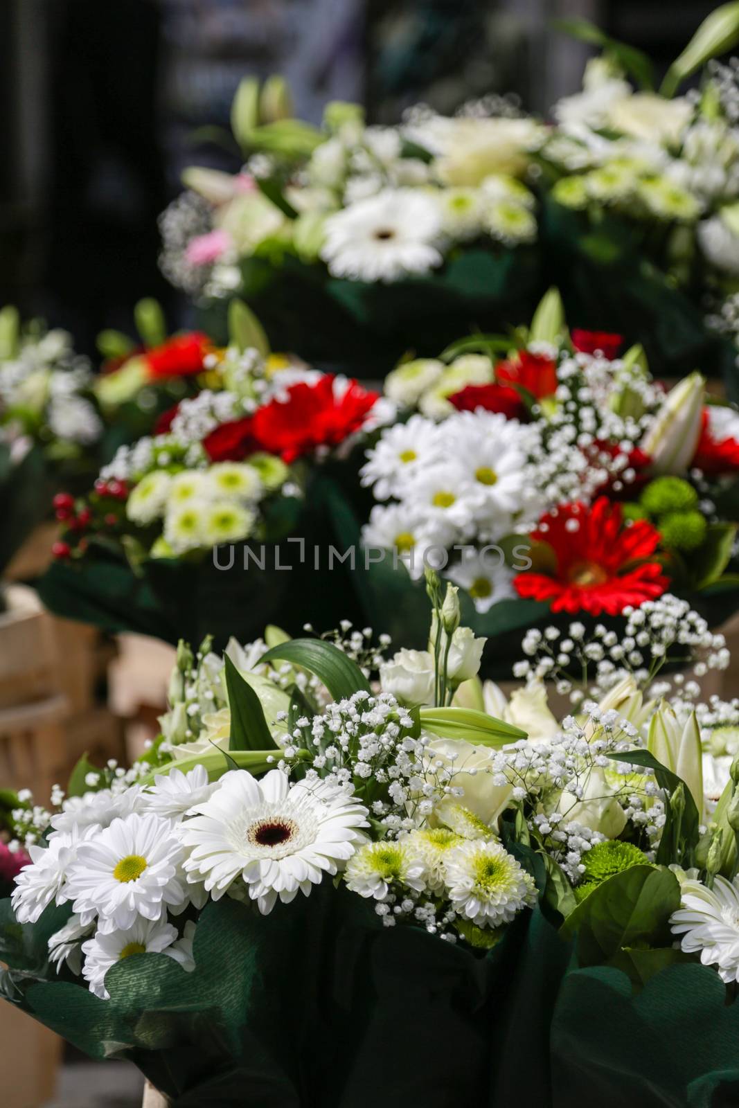 Flowers from the flower shop at the market in Lille