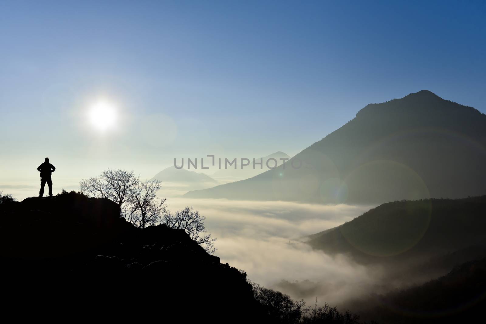 Sunrising in foggy weather by crazymedia007