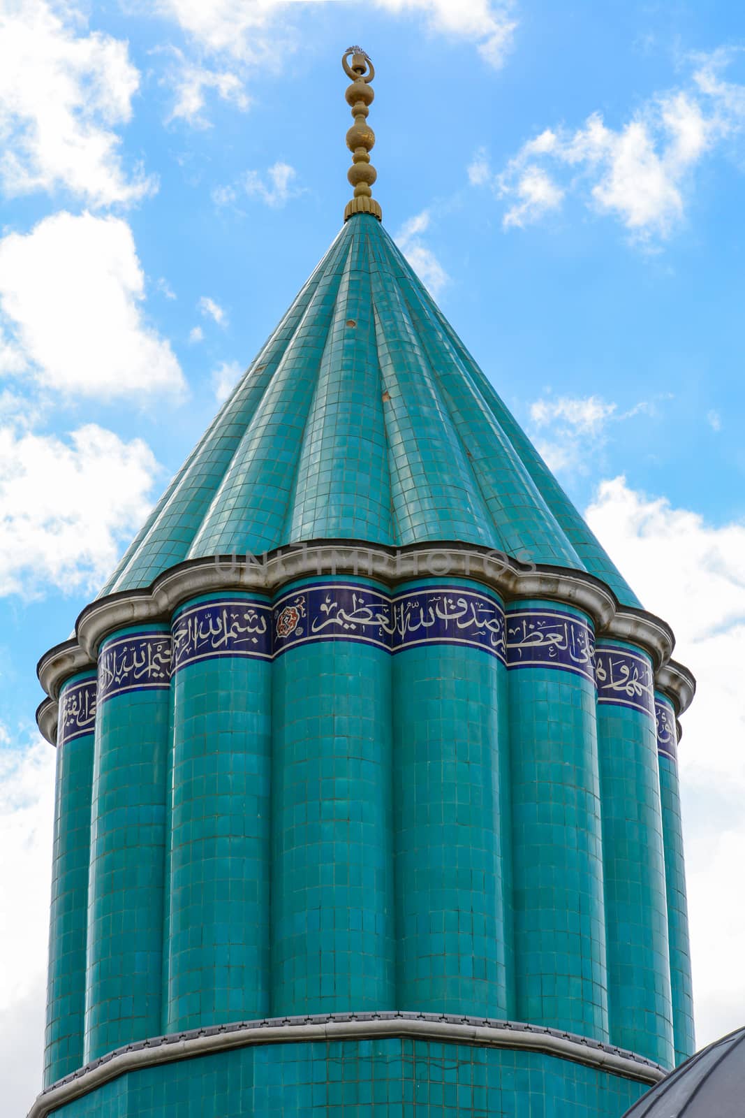 Mevlana Mosque Dome turquoise color by crazymedia007