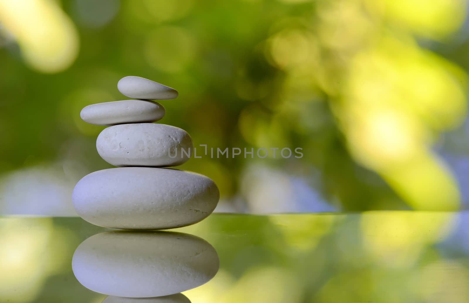 stack of white pebble stones by mady70