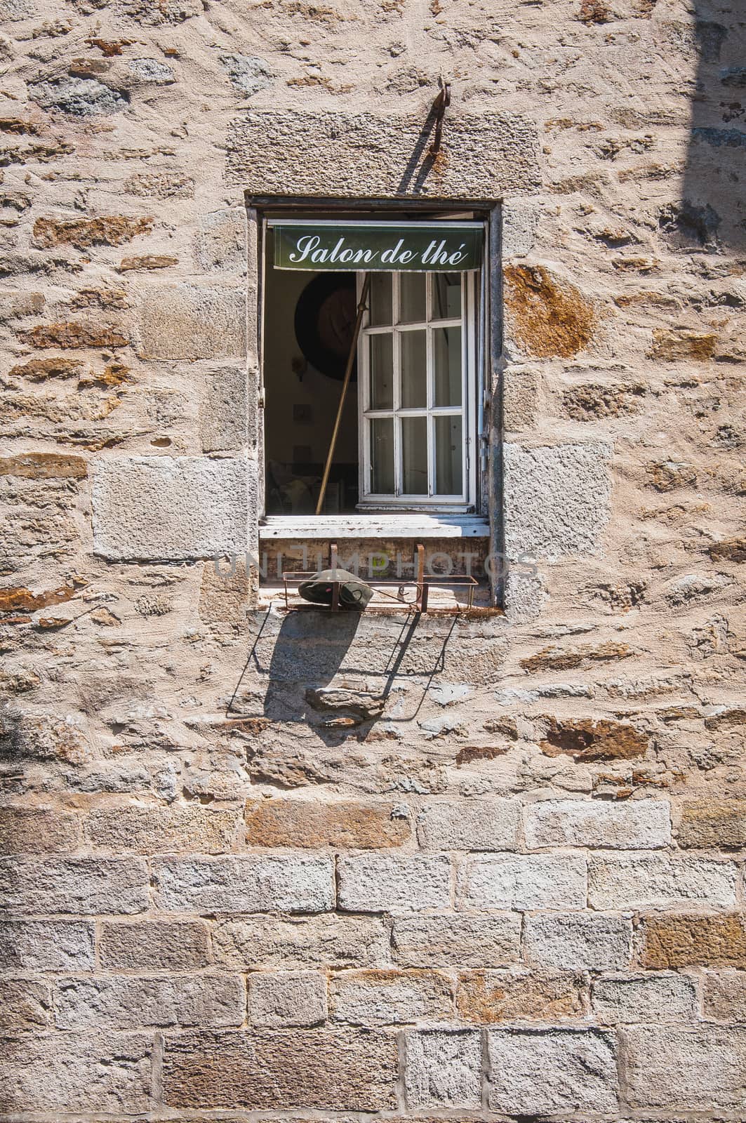 Window of a tea room in quimper