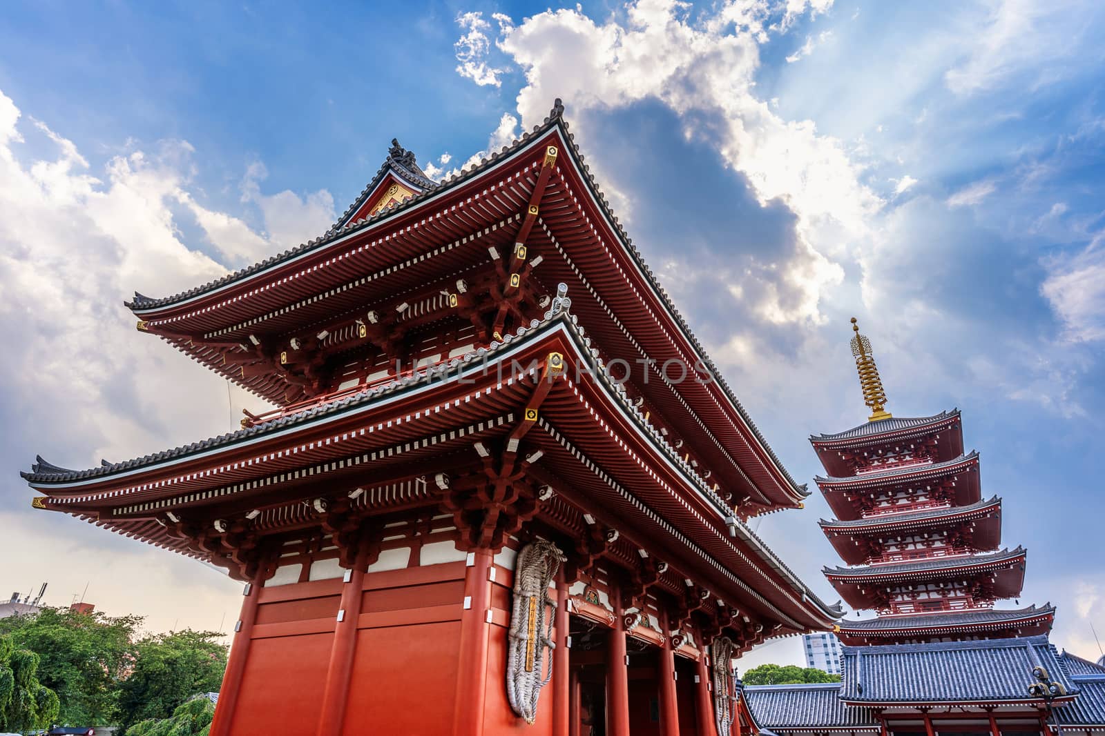 Senso-ji temple in Asakusa, Tokyo, Japan.