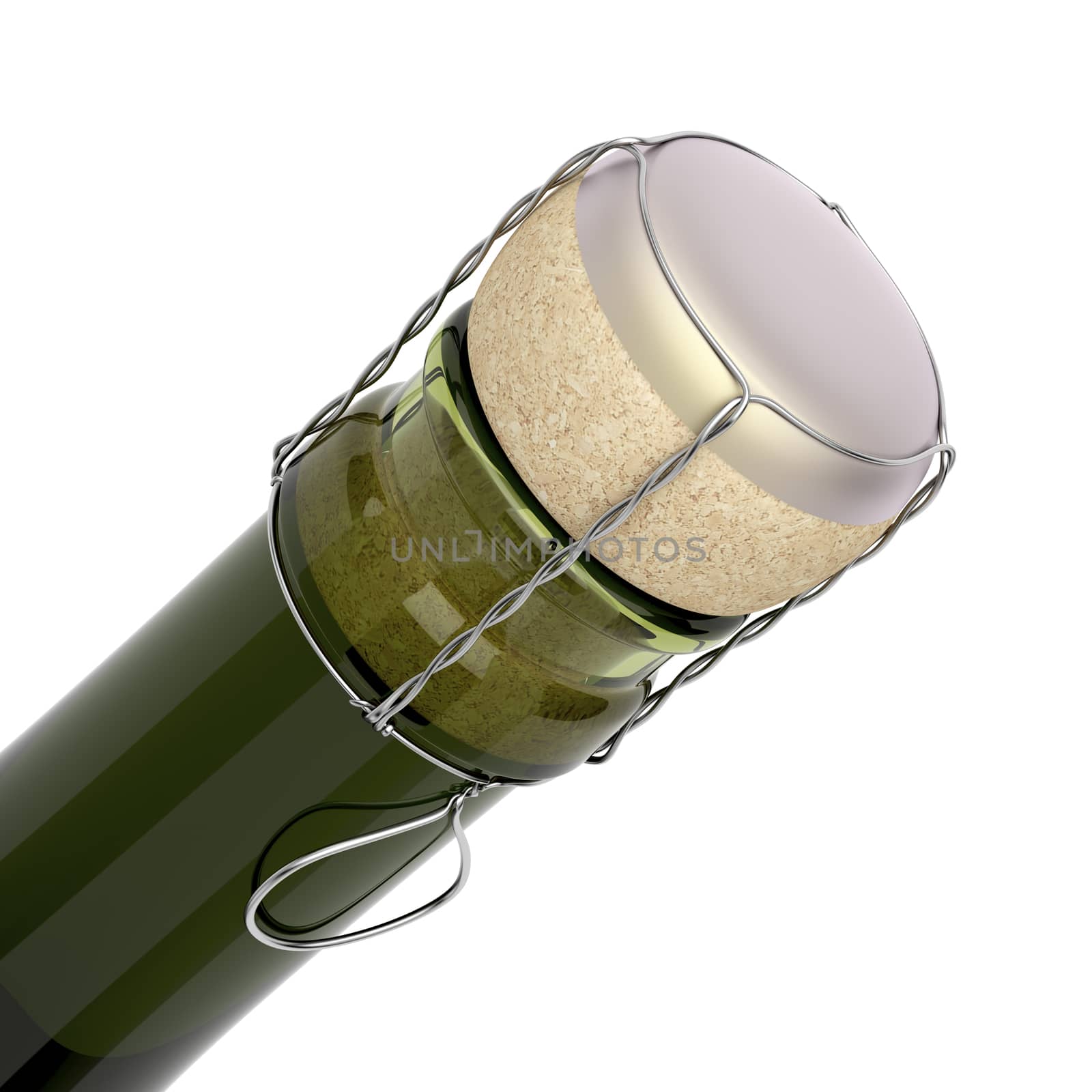 Closed champagne bottle by magraphics