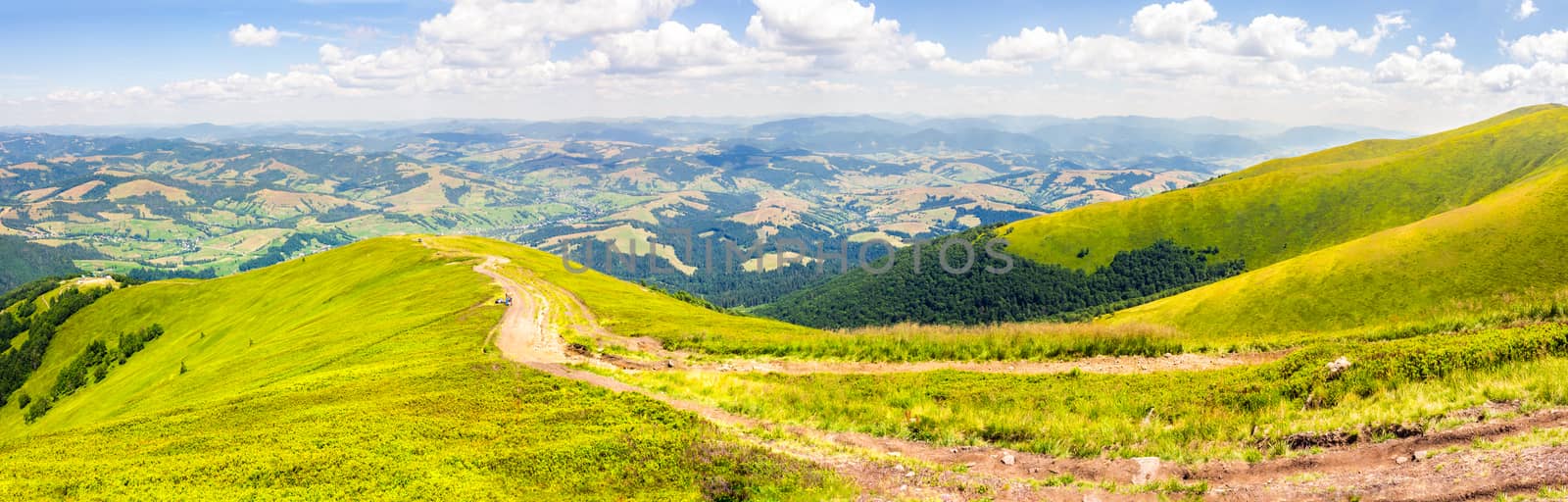 path through panoramic mountain landscape by Pellinni