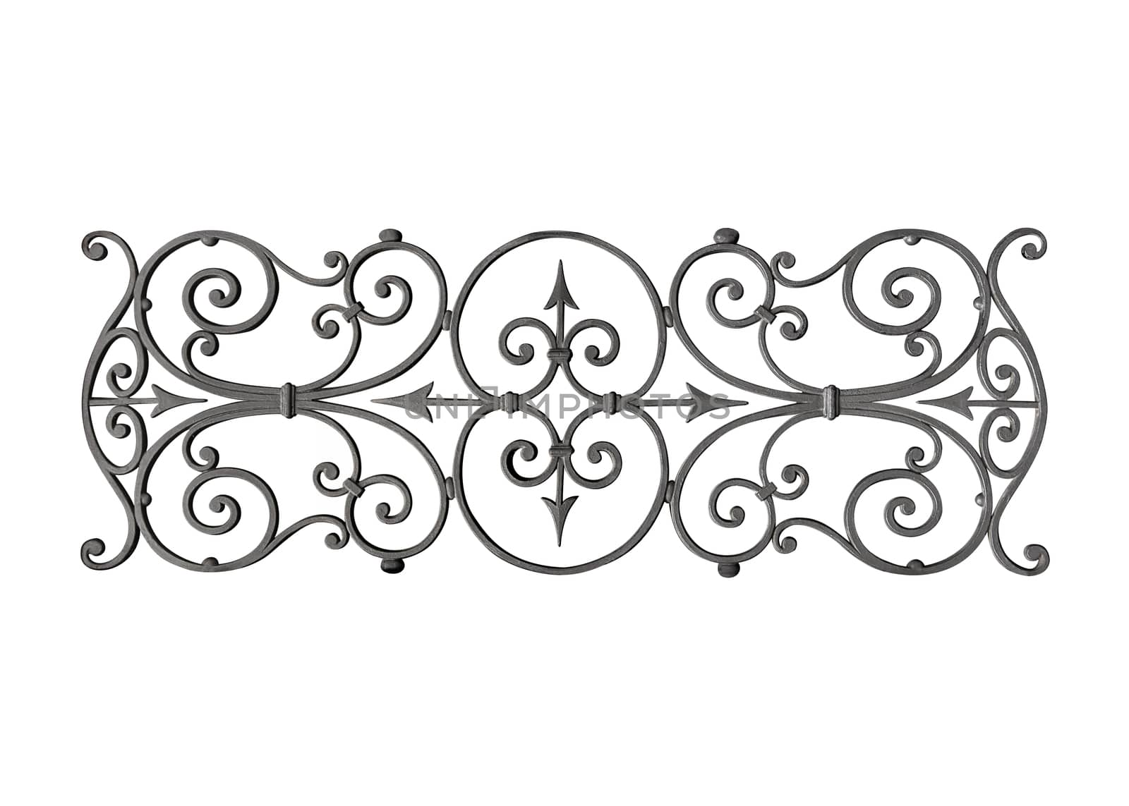 Cast iron decoration isolated over white background