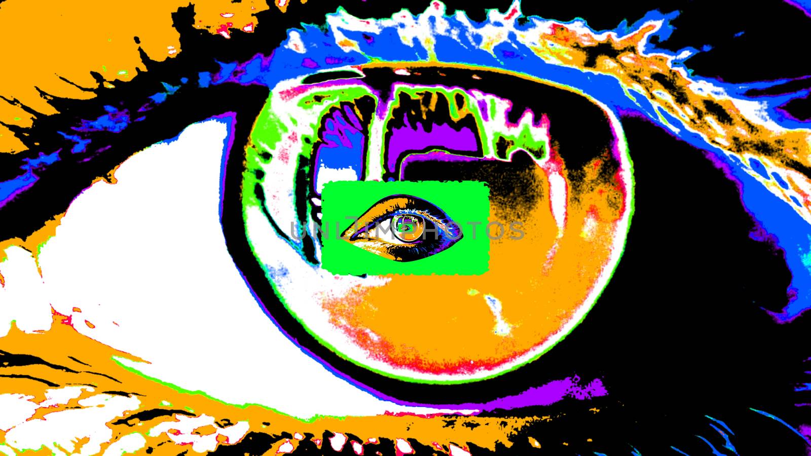 Animation of a psychedelic portal in human eyes by klss