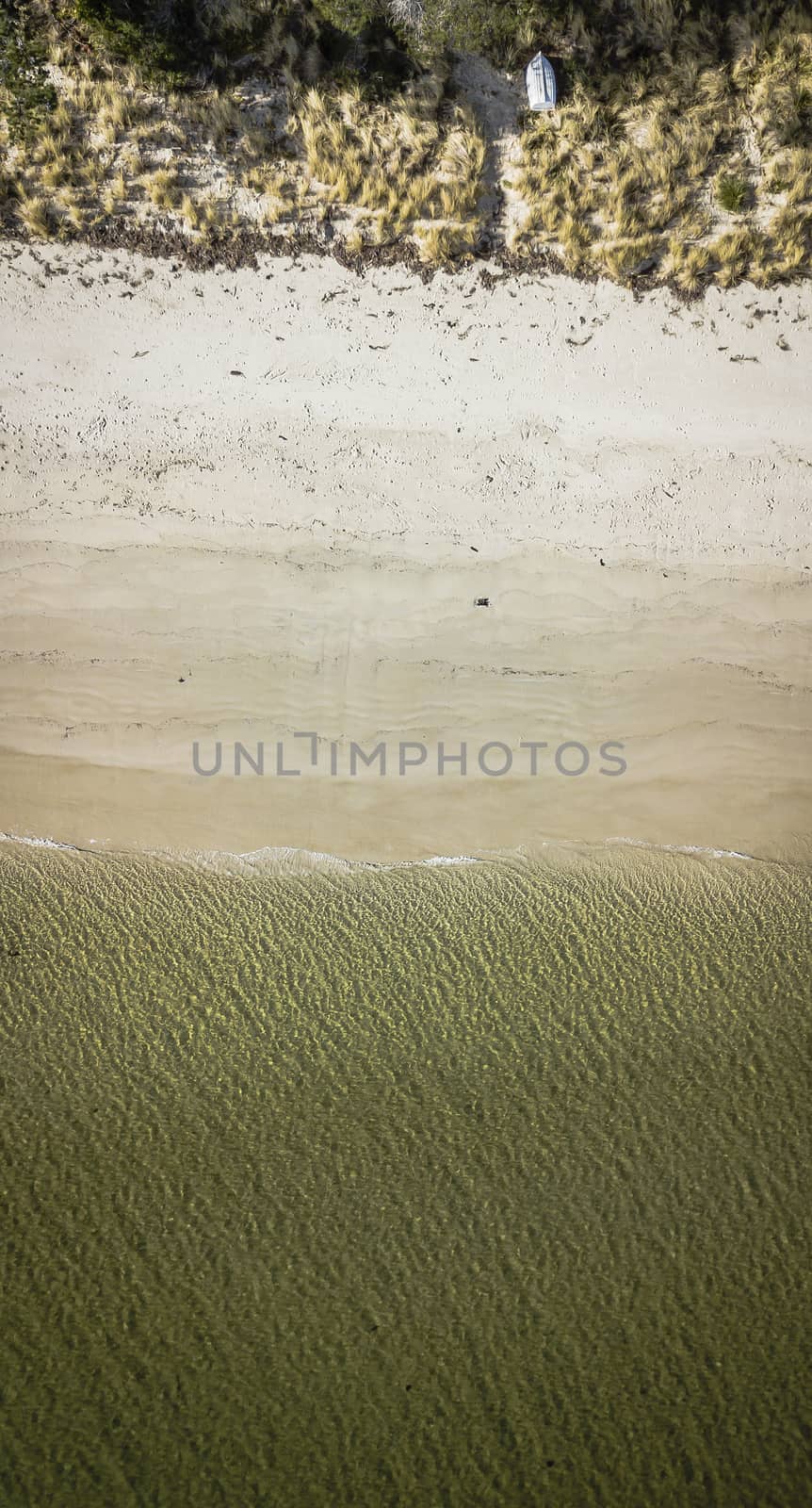 Dennes Point beach from above, located on Bruny Island in Tasman by artistrobd