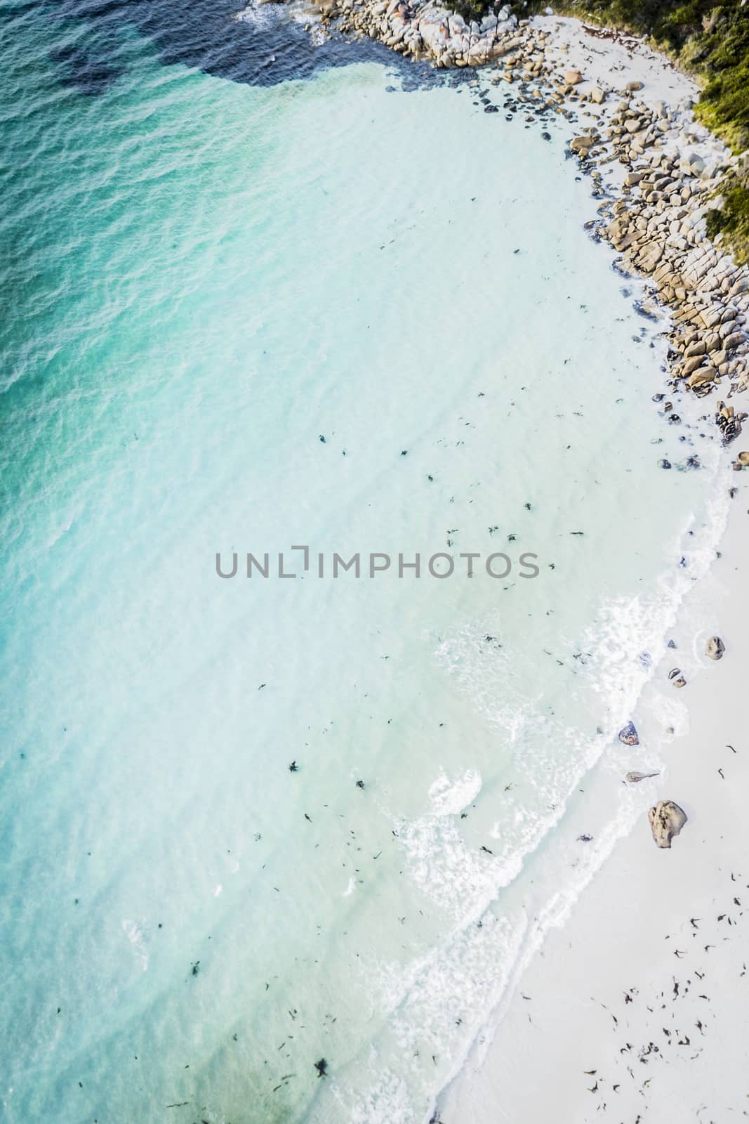 Ansons Bay from above, located near Bay Of Fires on the North-Ea by artistrobd