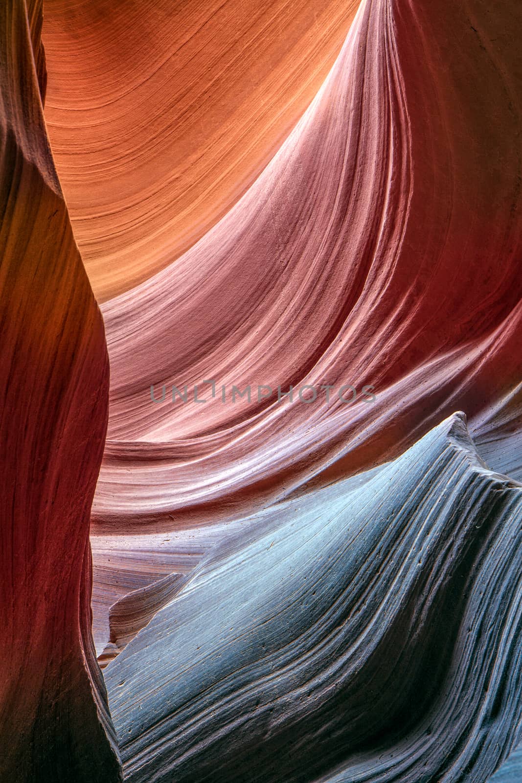 Sand Scoured Rocks in Lower Antelope Canyon