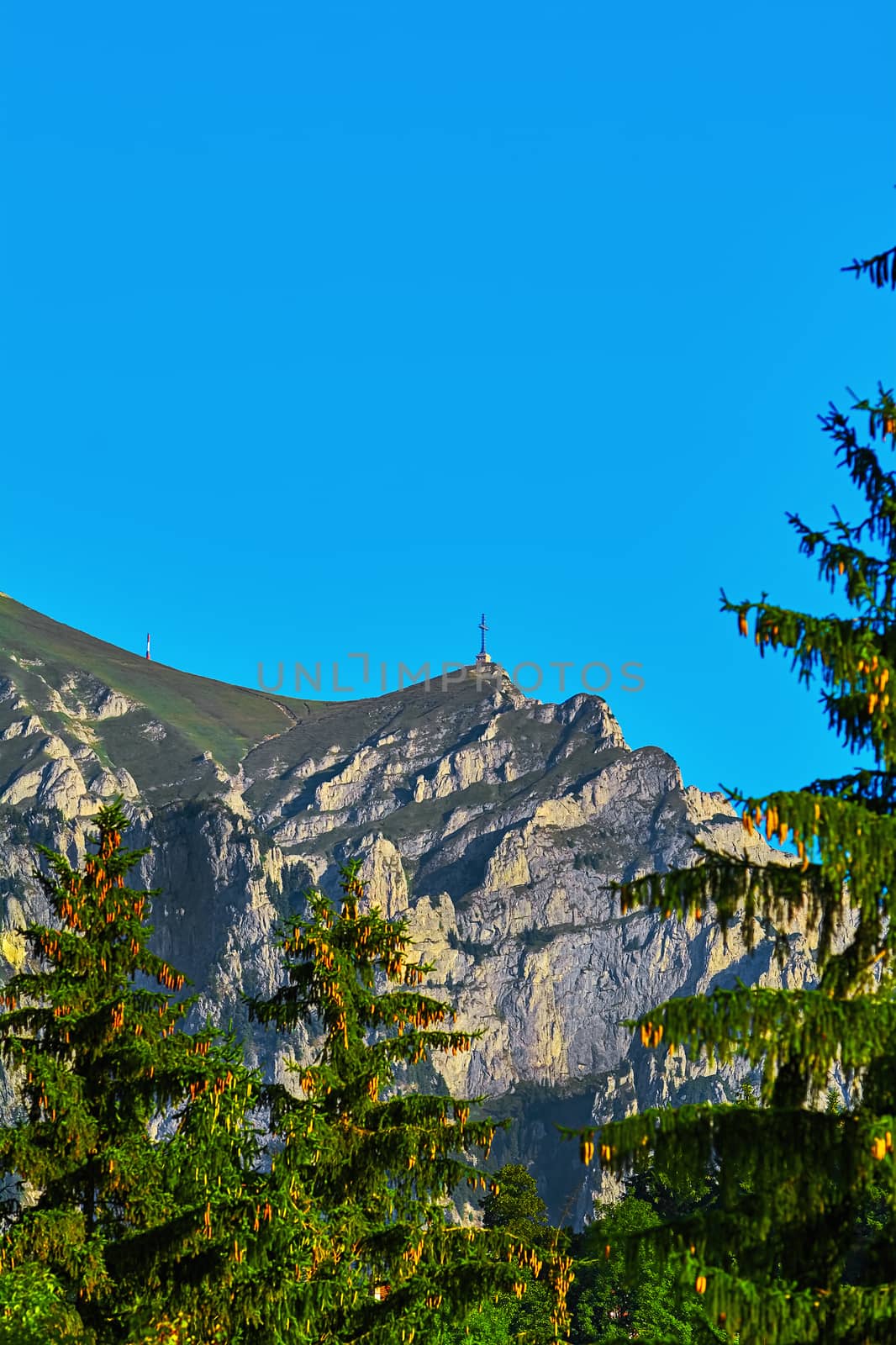 Caraiman Peak in the Bucegi Mountains, Romania