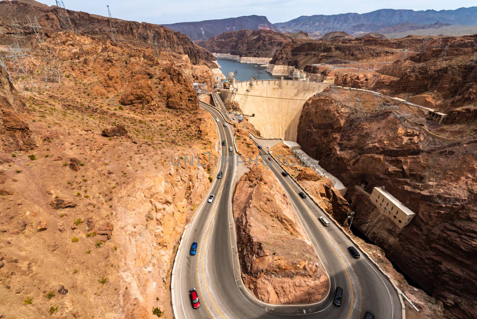 Hoover dam in Arizona and Nevada, USA