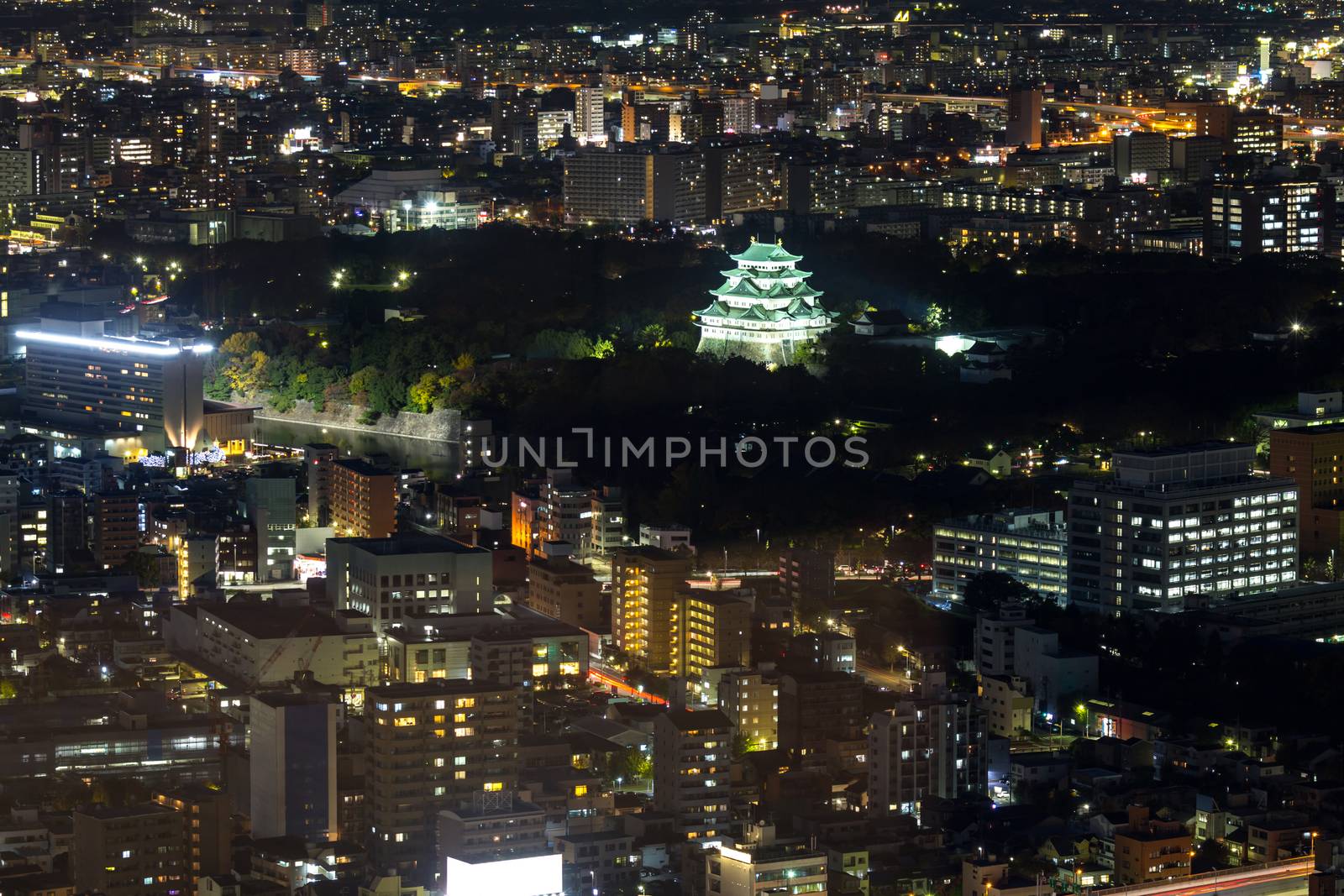 Aerial view Nagoya Castle by vichie81