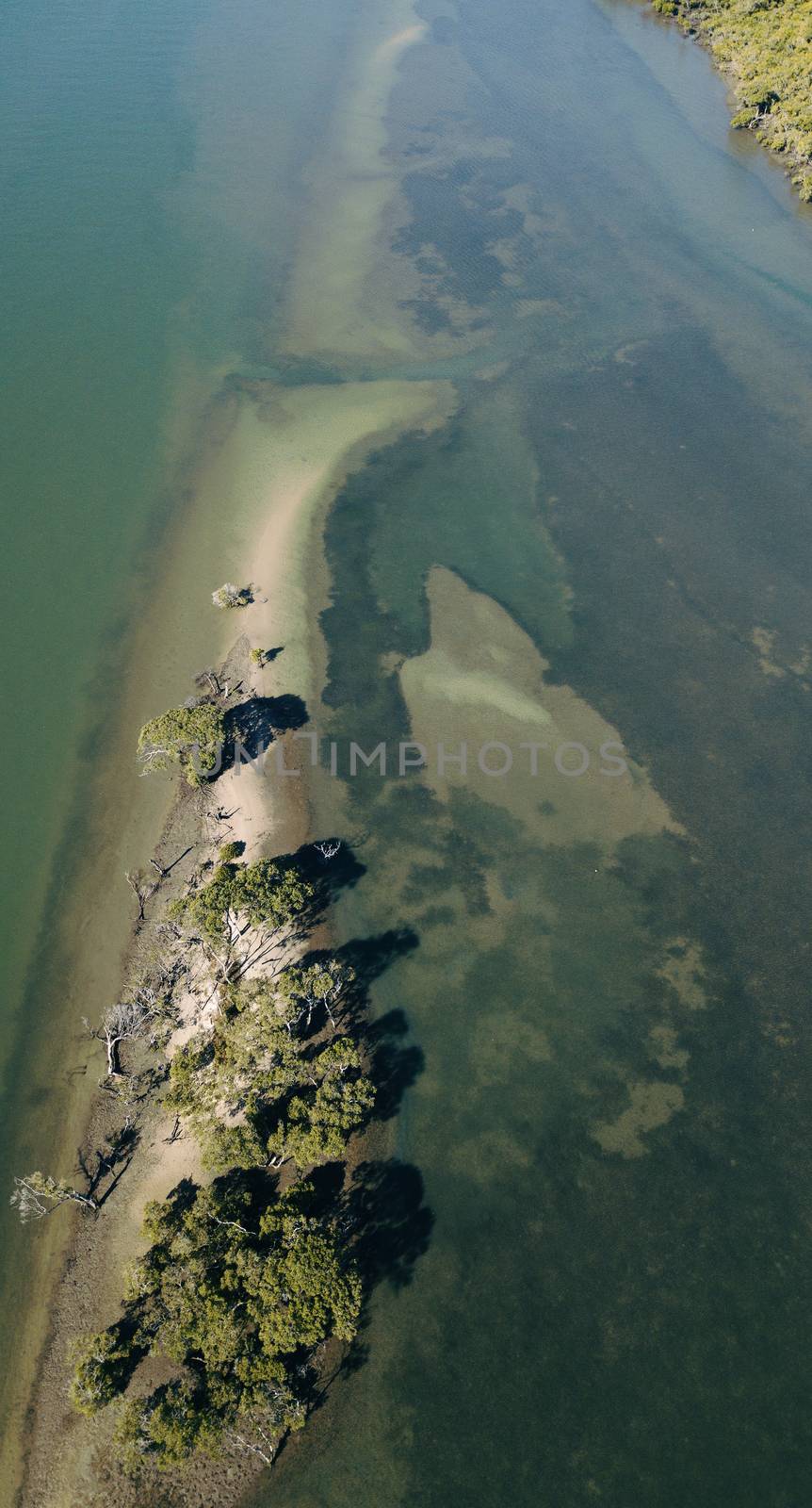 Beautiful Lions Park beach at Jacobs Well, Gold Coast during the day.