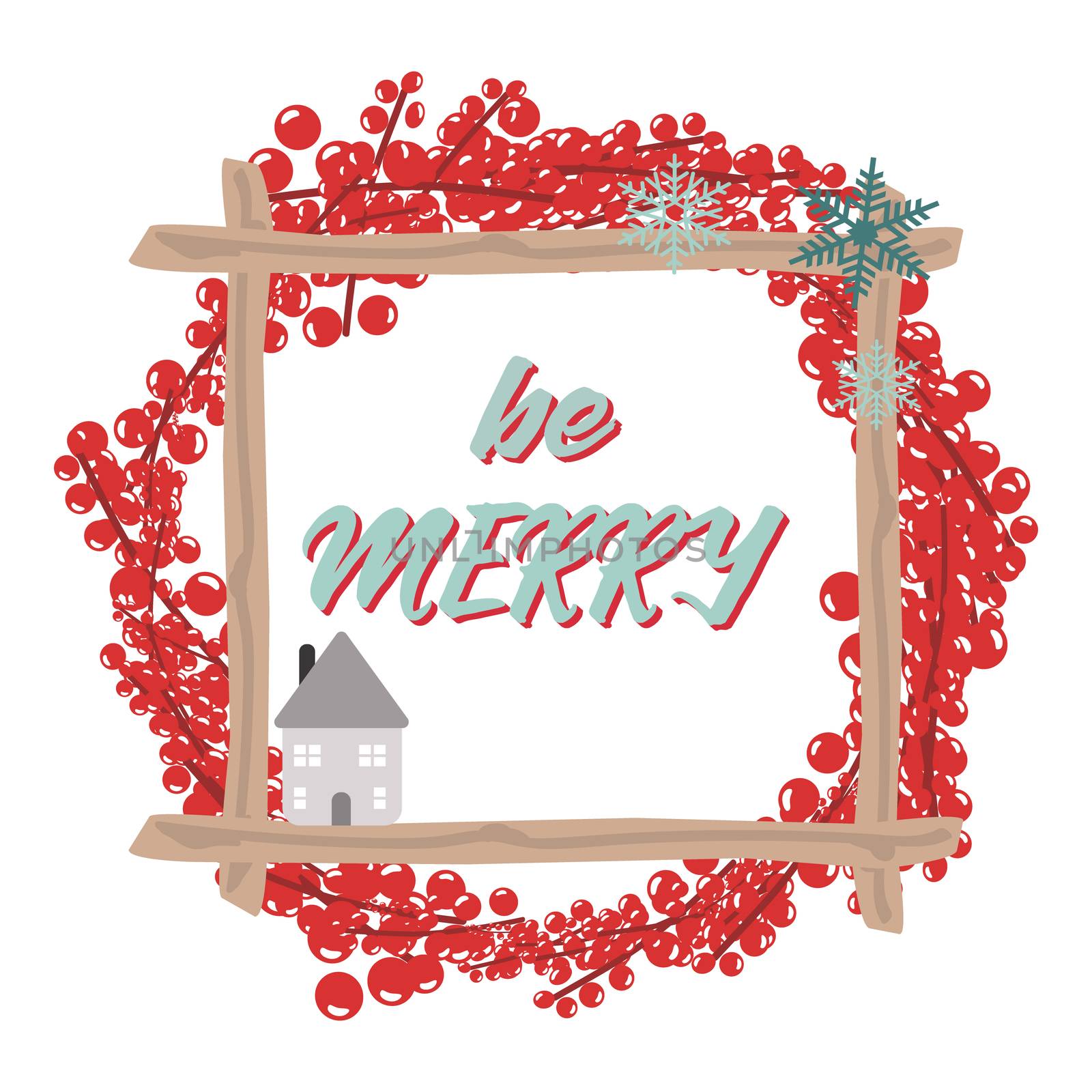 Merry Christmas to Everyone, Background With Typography and Elements