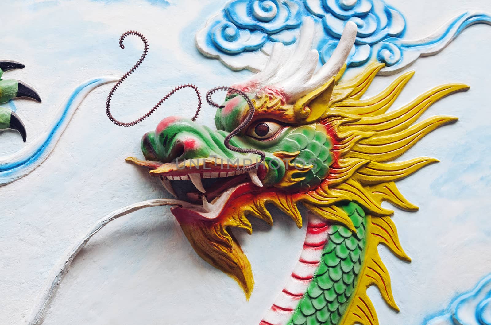 Dragon decoration of a temple in Vietnam by Goodday