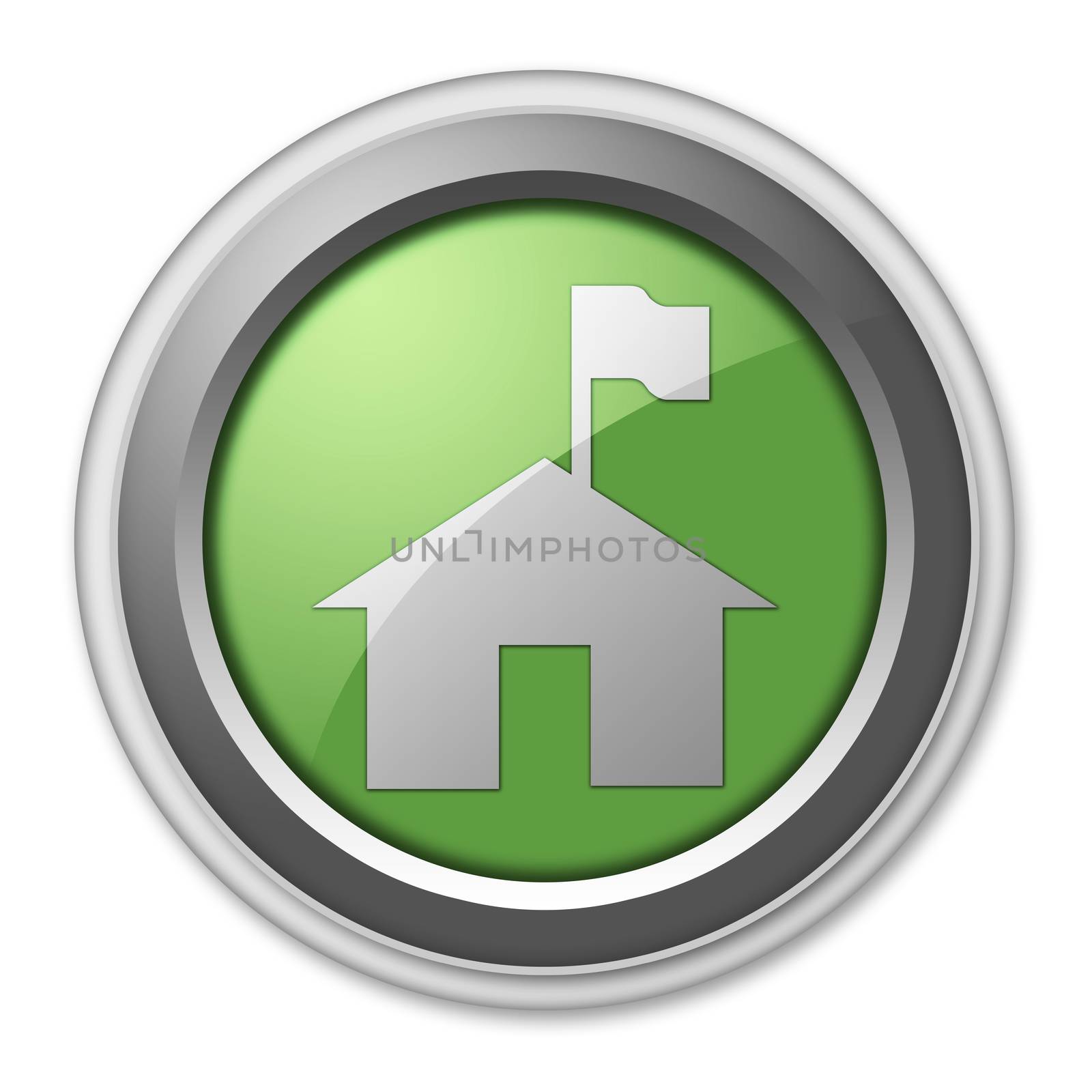 Icon, Button, Pictogram with Ranger Station symbol