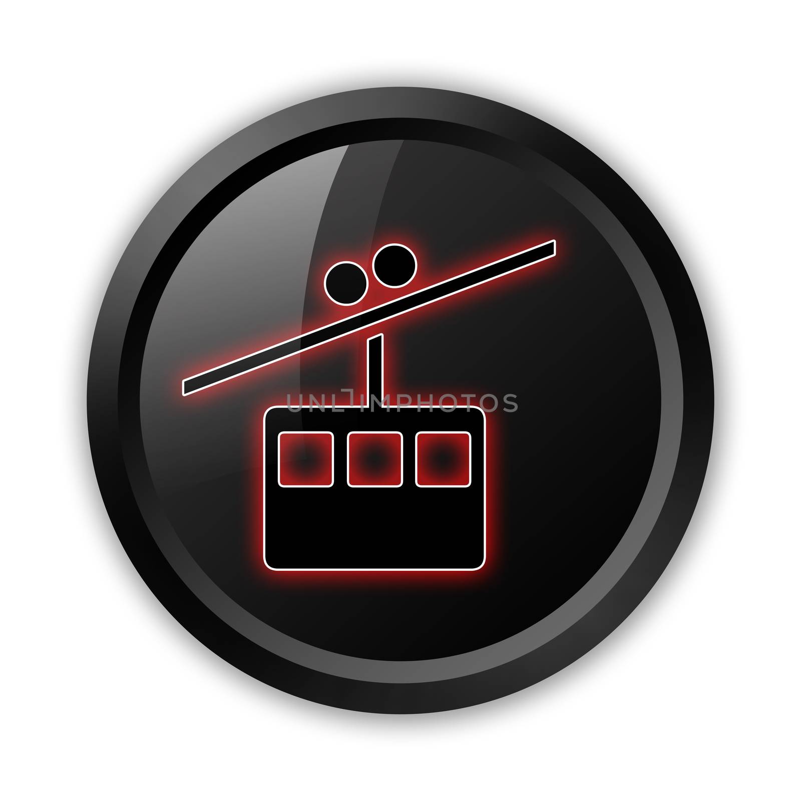 Icon, Button, Pictogram Aerial Tramway by mindscanner