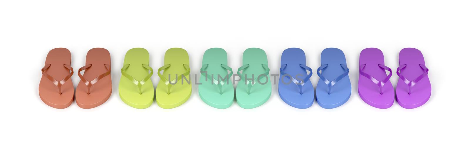 Flip-flops with different colors by magraphics