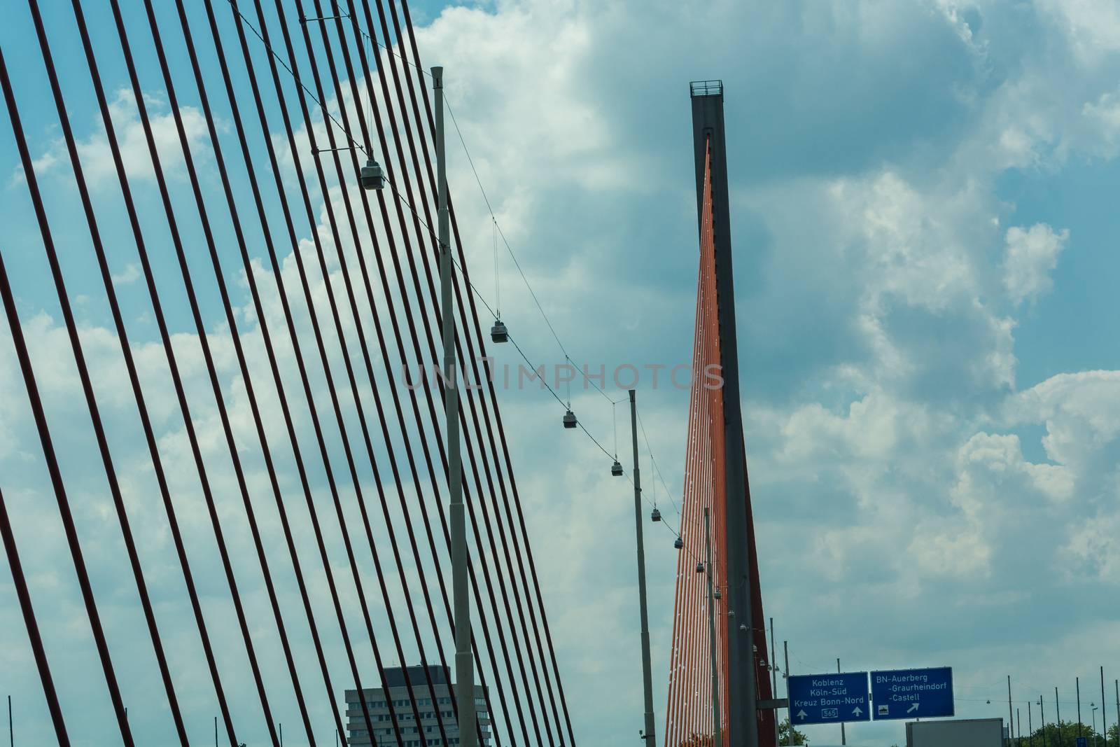 Motorway bridge over the Rhine in Germay
