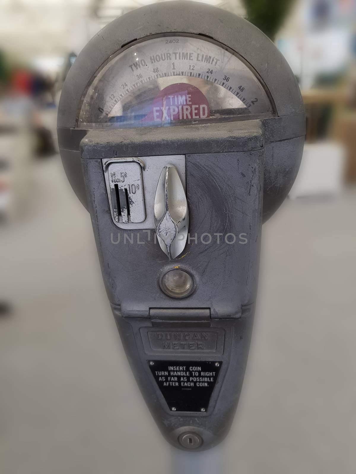 Parking meter on white, isolated with clipping path     by JFsPic